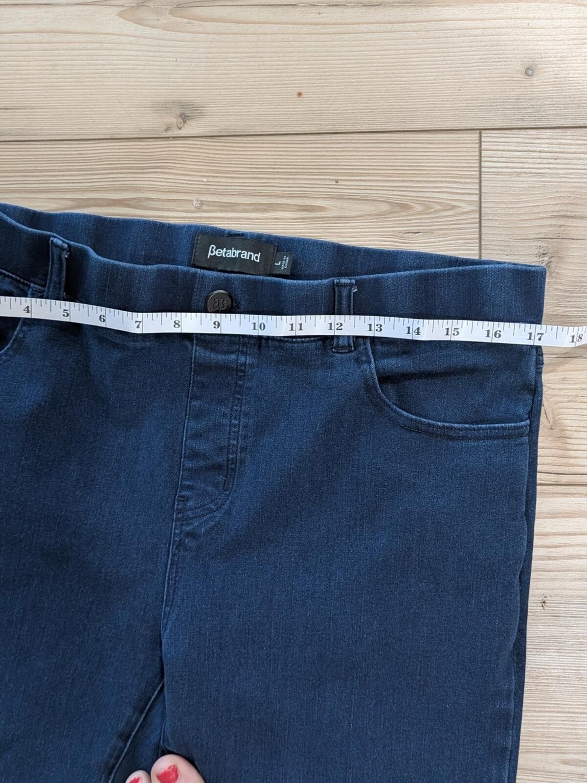 Betabrand Betabrand Women's Straight Leg Jeans - Dark Blue Size 36" / US 14 / IT 50 - 5 Thumbnail