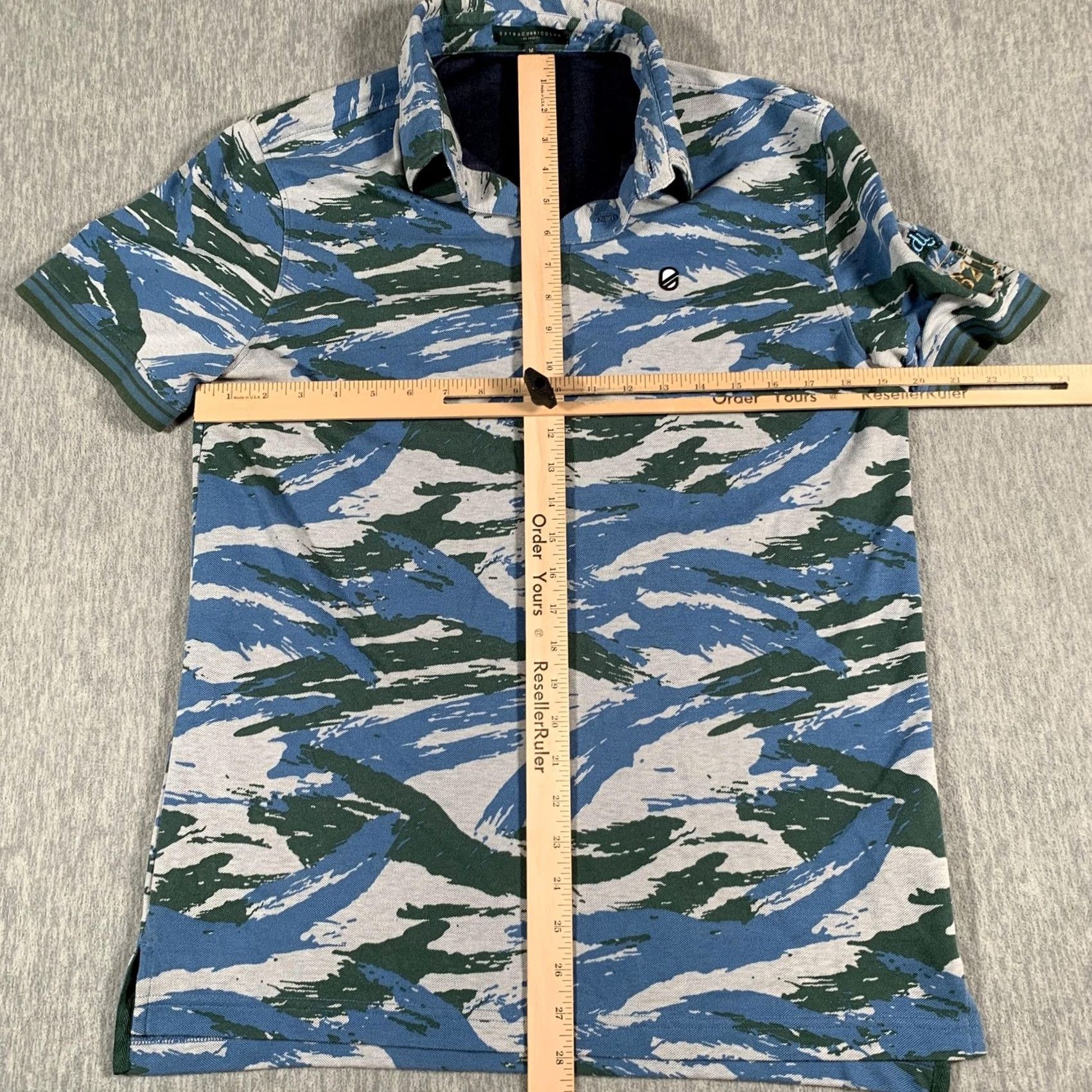 Vintage Extracurricular Polo Shirt Mens Medium Blue Green Camo Golf CaddyHack Top Size US M / EU 48-50 / 2 - 6 Thumbnail
