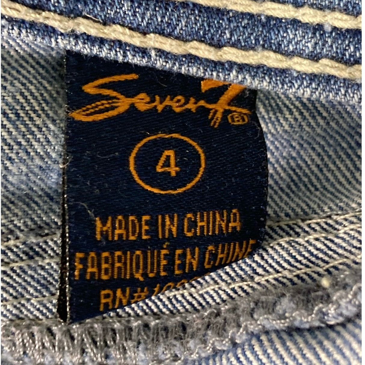 Seven 7 Seven7 Women's Size 4 Blue Denim Capri Jeans Low Rise Size 27" / US 4 / IT 40 - 5 Thumbnail