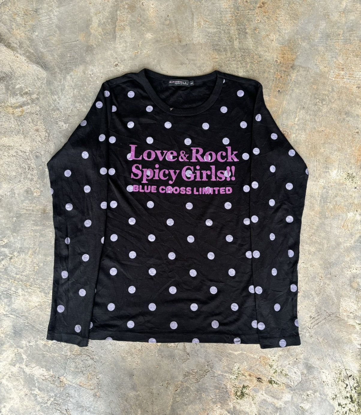 Hysteric Glamour × If Six Was Nine × Japanese Brand Y2k Blue Cross Spicy Label Love&rock Girls Longsleeve Size L / US 10 / IT 46 - 1 Thumbnail