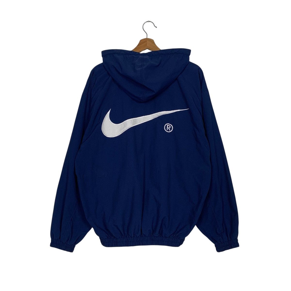 Nike Vintage Nike Swoosh Hooded Zipper Jacket Size US M / EU 48-50 / 2 - 1 Thumbnail