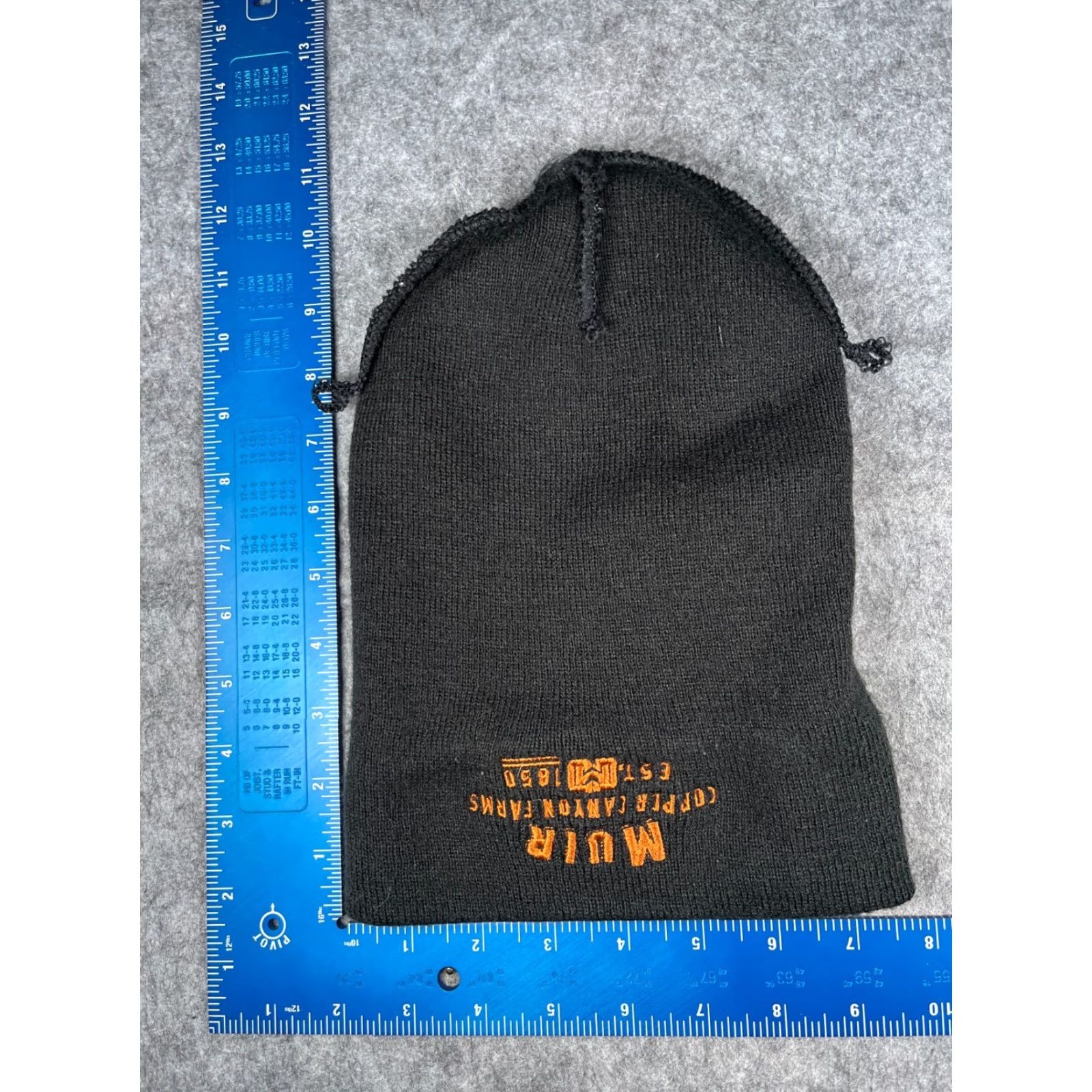 Vintage Capamerica Muir Copper Canyon Farms Beanie Toque Adult One Size Black Knit 100% Acrylic Knit Beanie Capamerica Unisex Adults Black 100% Acrylic Beanie Size ONE SIZE - 5 Thumbnail