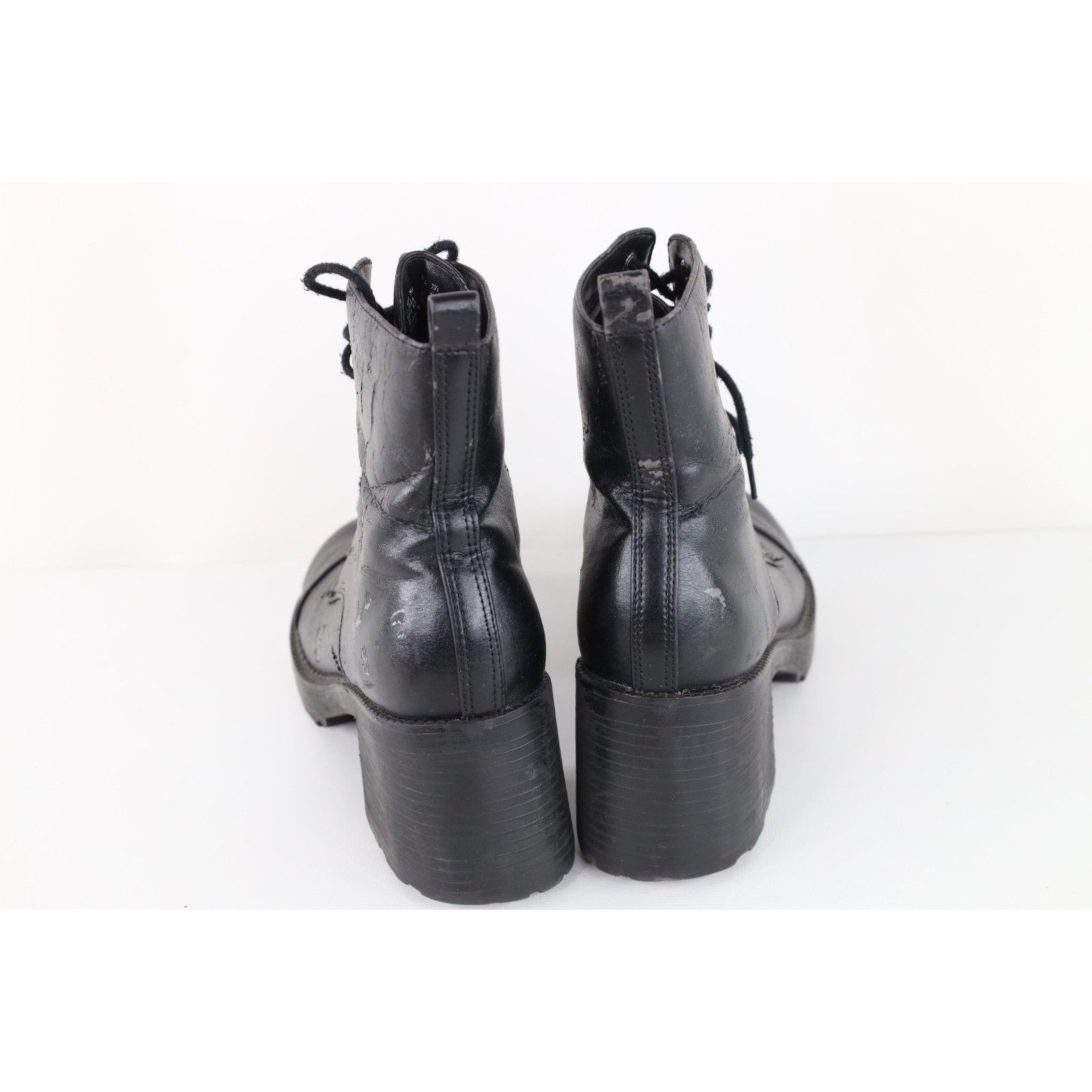 Vintage Vintage 90s Y2K Streetwear Distressed Chunky Heeled Boots Size US 7.5 / IT 37.5 - 8 Thumbnail