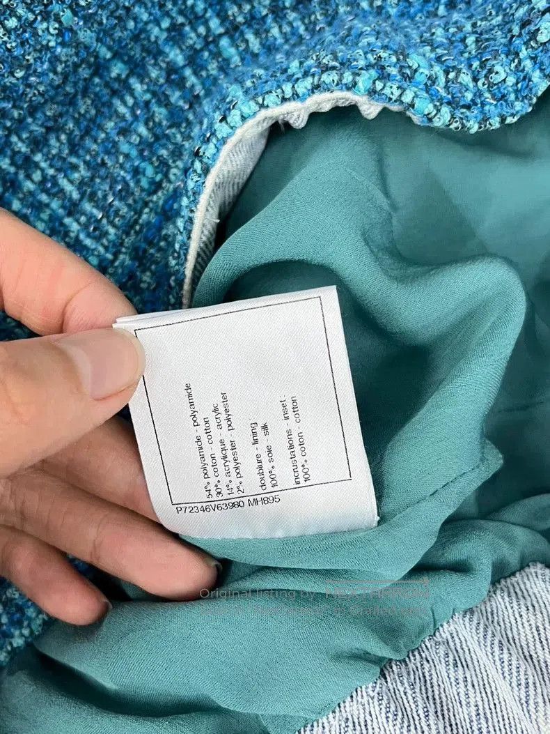 Chanel Chanel Blue Denim Woven Jacket. Size US M / EU 48-50 / 2 - 7 Thumbnail