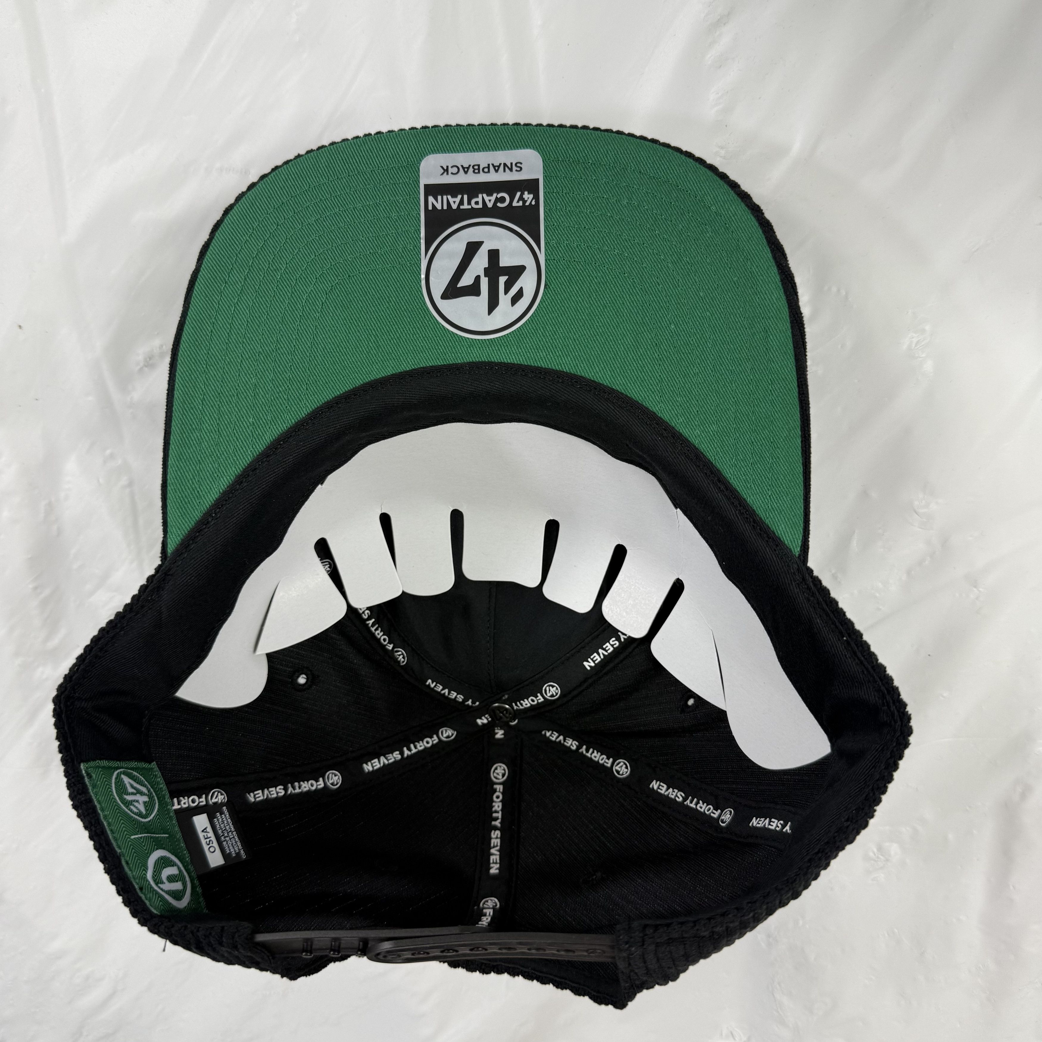 Huf HUF x 47 Brand Black Corduroy Snapback Hat Size ONE SIZE - 6 Thumbnail