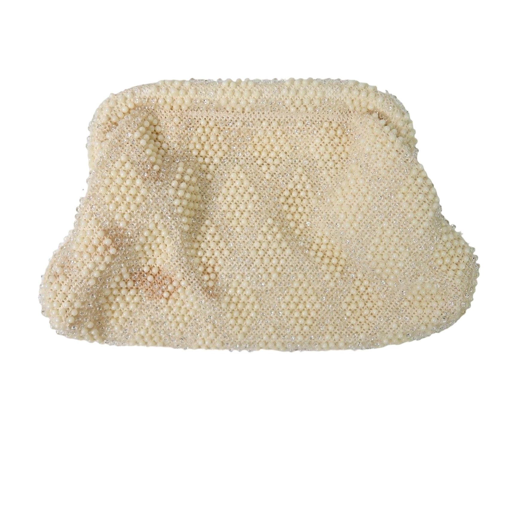 Vintage VINTAGE Beaded Cream Corde Clutch Bag Evening PURSE Women's Small 50s Retro Party" Size ONE SIZE - 3 Thumbnail