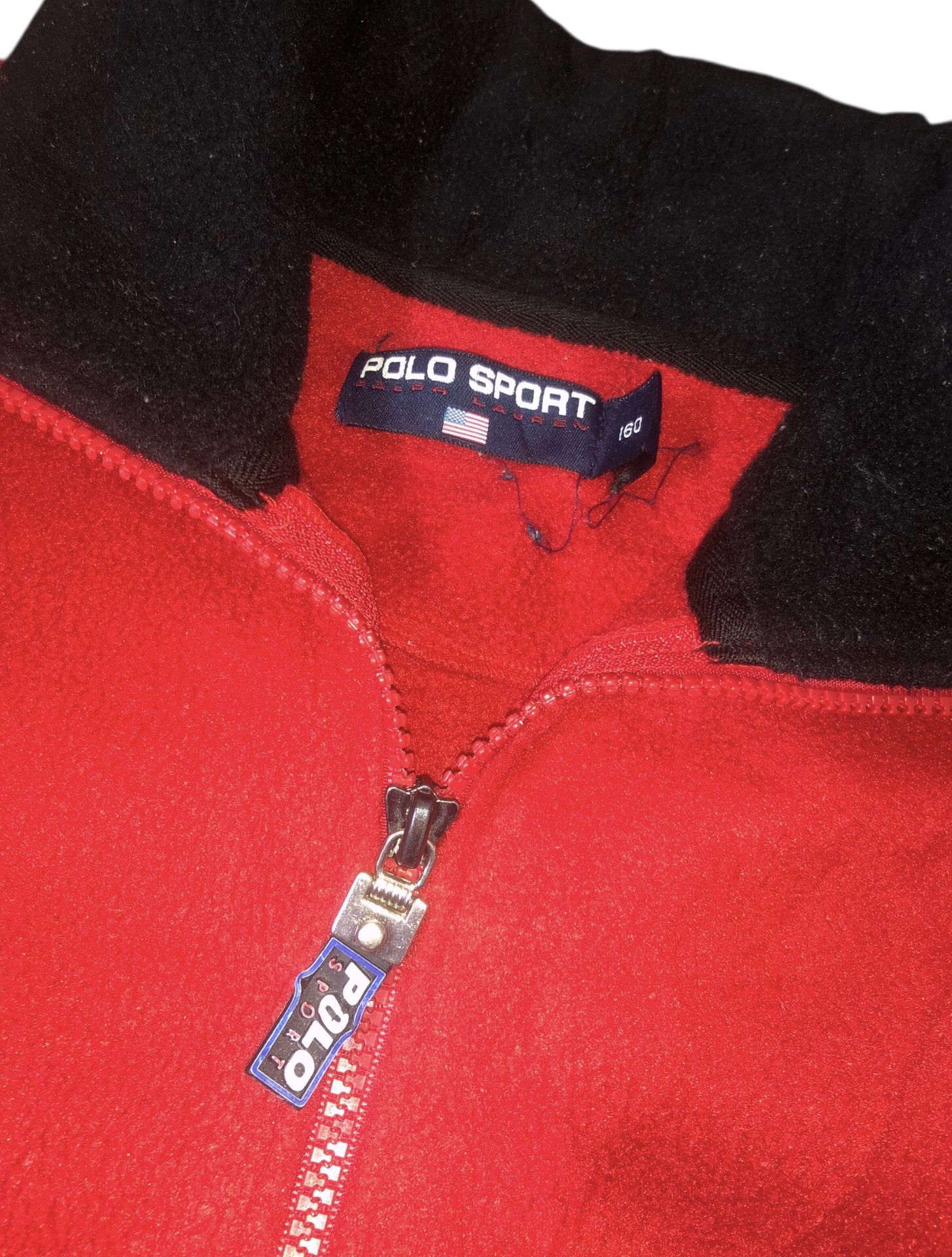 Polo Ralph Lauren 🔥Y2K POLO SPORT RALPH LAUREN Zipper Fleece Jacket Big Logo Size US L / EU 52-54 / 3 - 8 Thumbnail