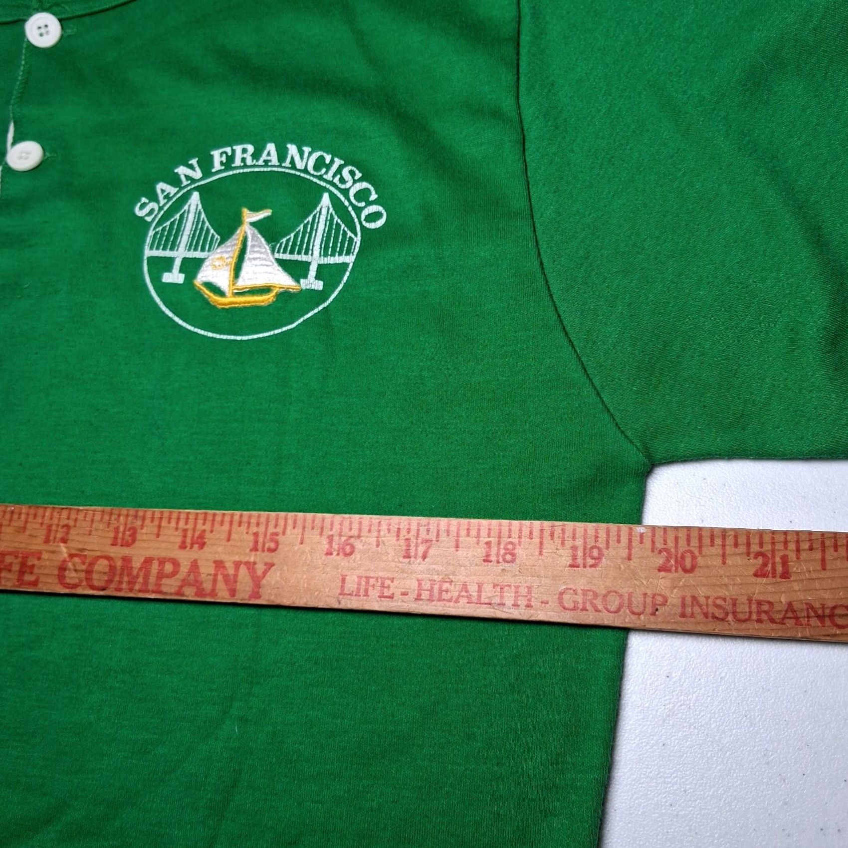 Vintage VINTAGE Medalist-Allen A San Francisco California Henley Shirt XL Slim Single Stitch Green Men Shirt Girls? Size US XL / EU 56 / 4 - 5 Thumbnail