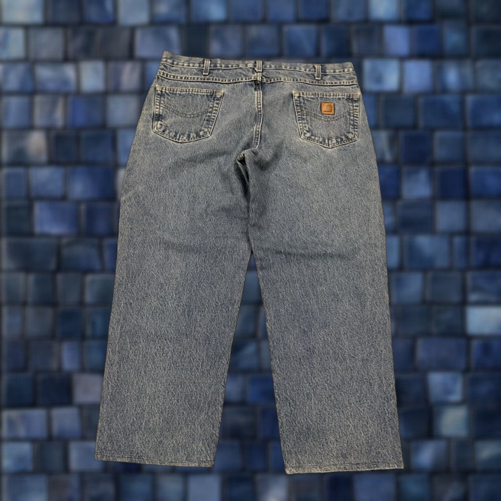 Carhartt VINTAGE Carhartt Jeans Mens 42x28 Fits 40x26 B17-DST Relaxed Fit Blue Denim Size US 40 / EU 56 - 1 Thumbnail