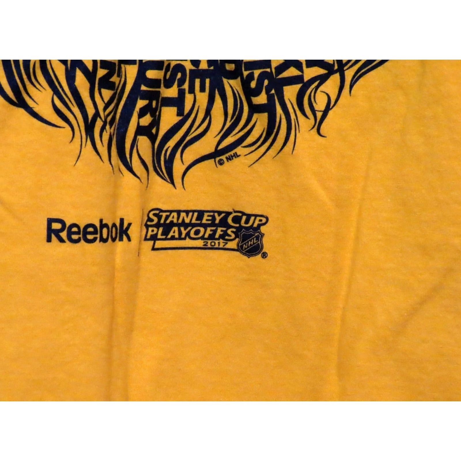 Reebok VINTAGE Reebok Pittsburgh Penguins Stanley Cup Playoffs NHL 2017 Gold Tshirt Mens Small Size US S / EU 44-46 / 1 - 4 Thumbnail