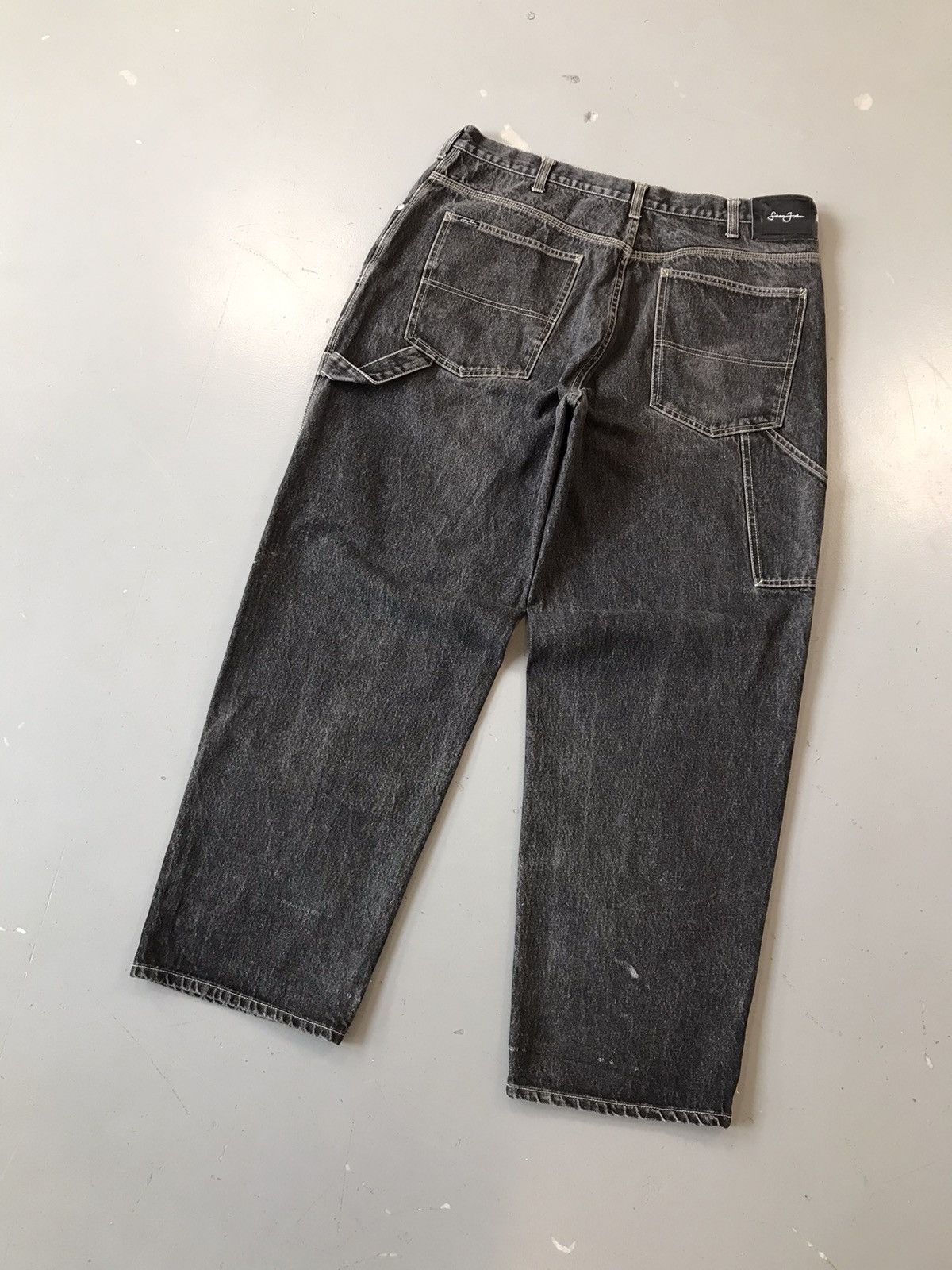 Sean John × Vintage Vintage Sean John spell out double knee carpenter denim Size US 38 / EU 54 - 6 Thumbnail