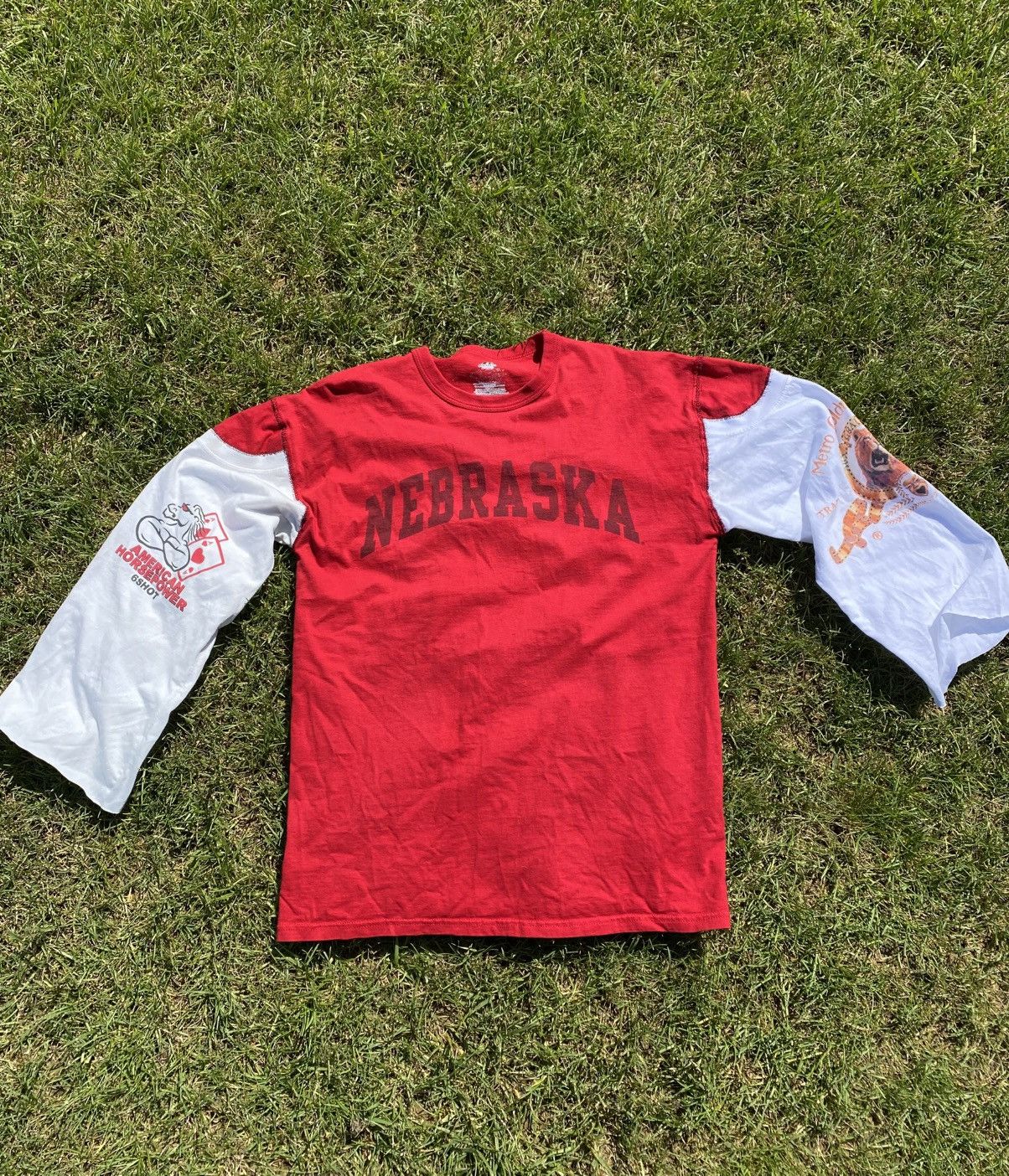 Vintage 1:1 nebraska long sleeve made from 3 shirts Size US M / EU 48-50 / 2 - 1 Thumbnail
