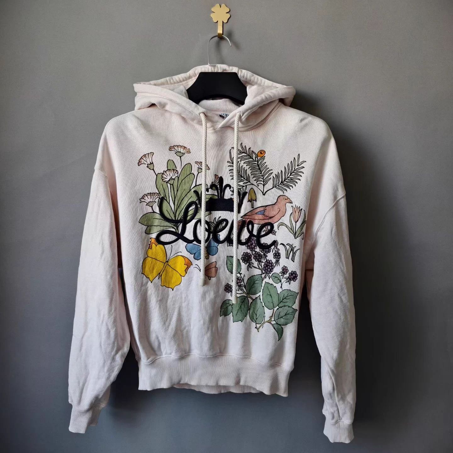 Loewe Loewe Floral Logo Embroidered Hoodie Women's XS Size XS / US 0-2 / IT 36-38 - 1 Thumbnail