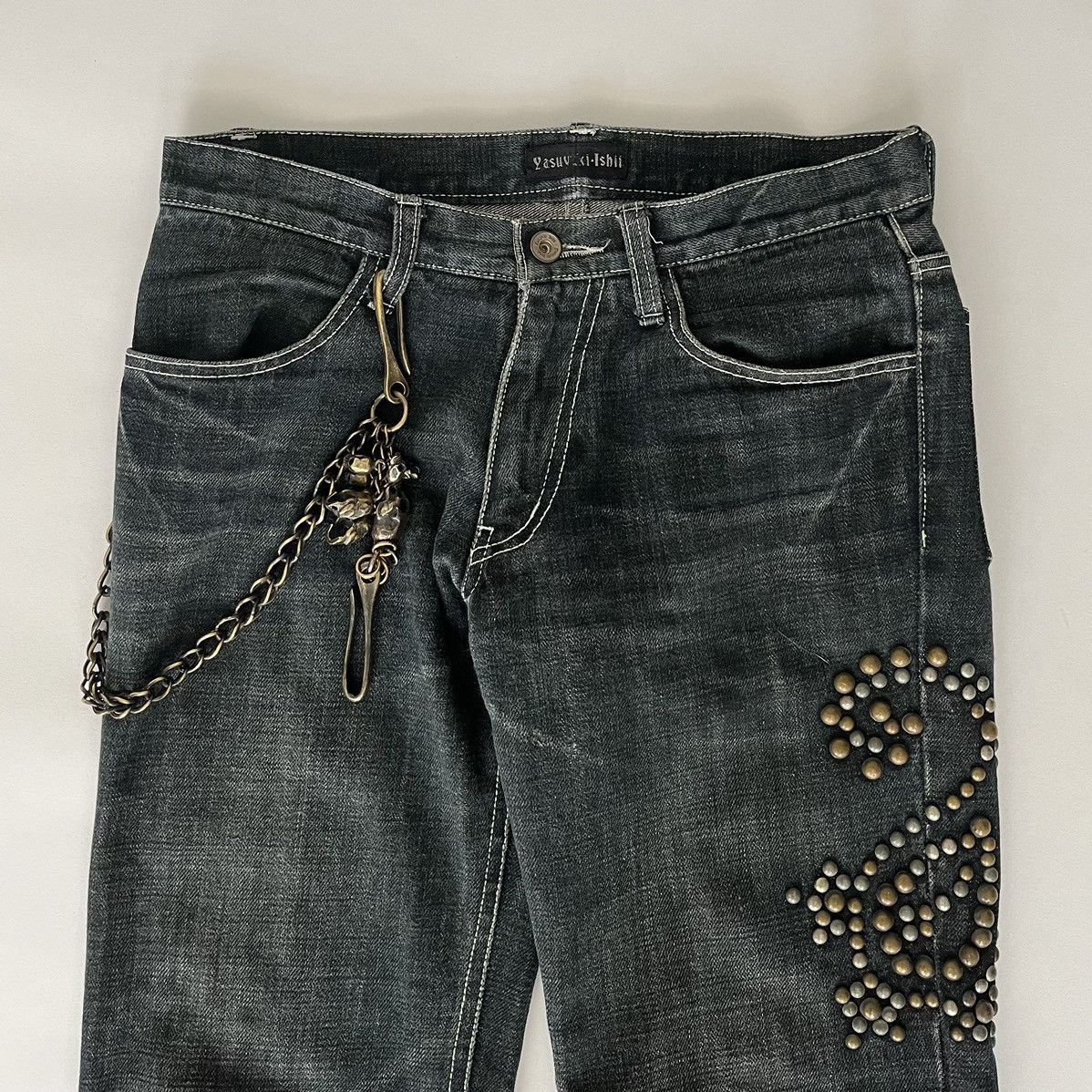 Yasuyuki Ishii Yasuyuki Ishii 2000's Studded Gem 'Rocaille' Jeans Size US 29 - 4 Thumbnail