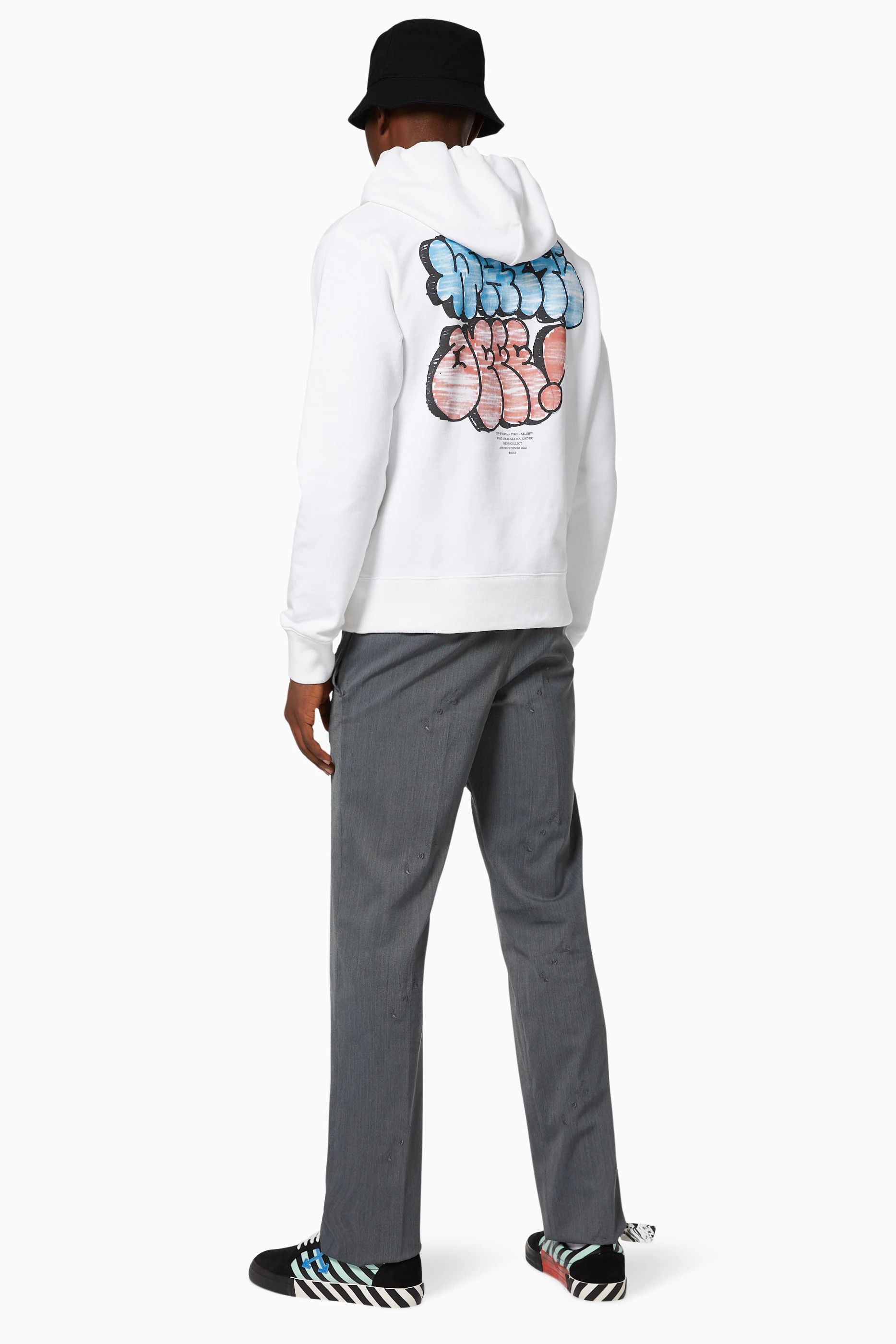 Off-White White Graff Logo Hoodie Size US M / EU 48-50 / 2 - 3 Thumbnail