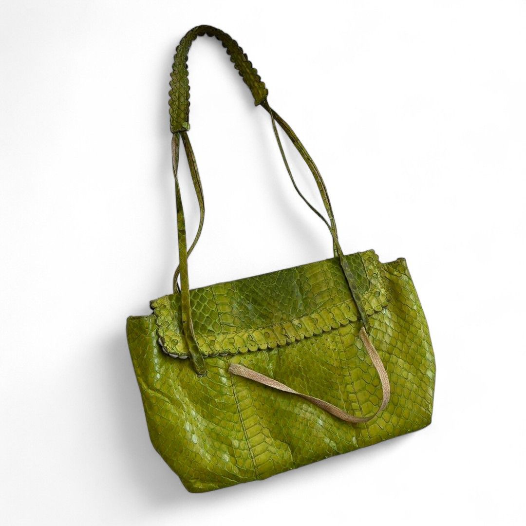 Marni Marni - Leather Sacoche Python Green Shoulder Bag Handbag Size ONE SIZE - 3 Thumbnail