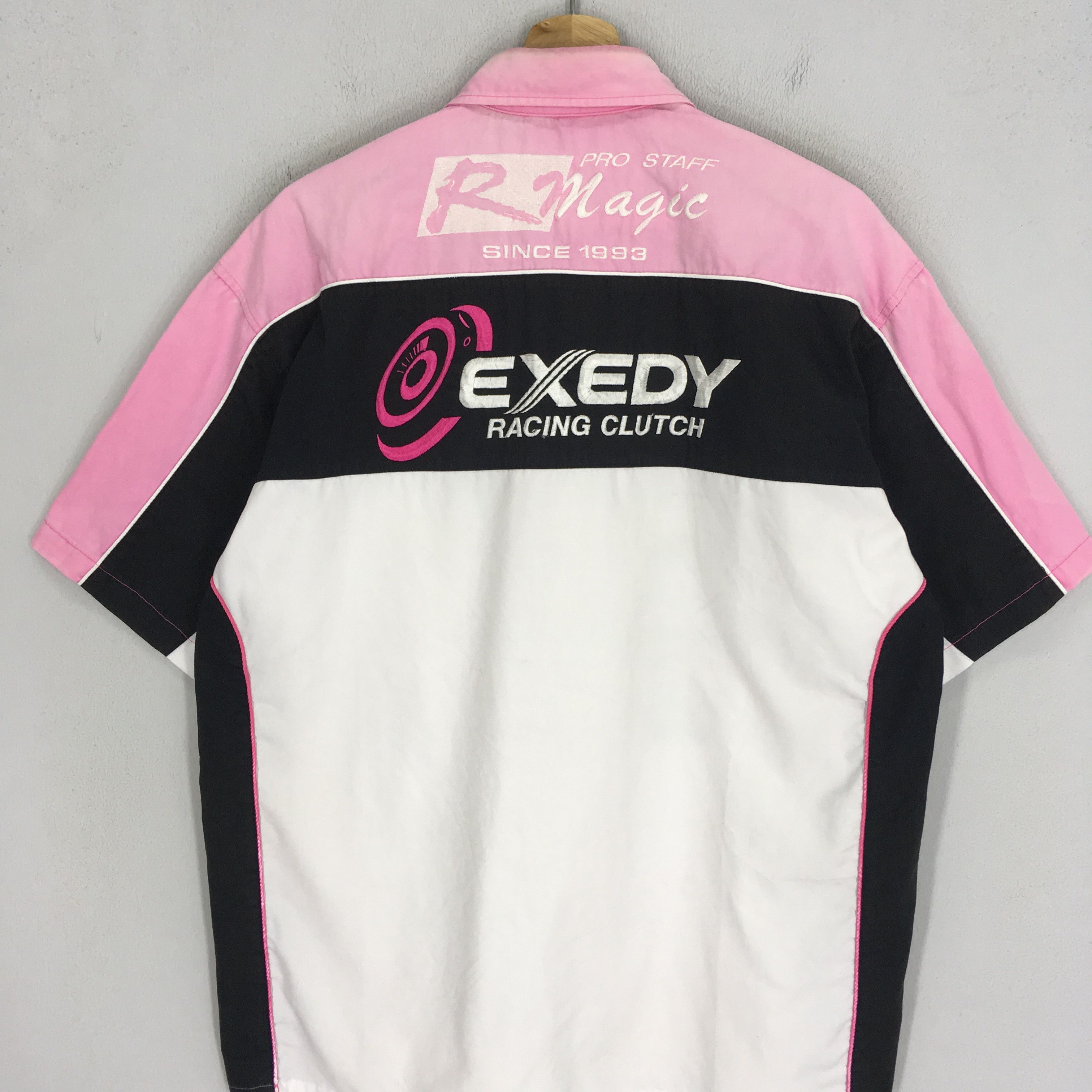 Japanese Brand Vintage Exedy Pro Staff Racing Japan Work Shirt Size US L / EU 52-54 / 3 - 8 Thumbnail