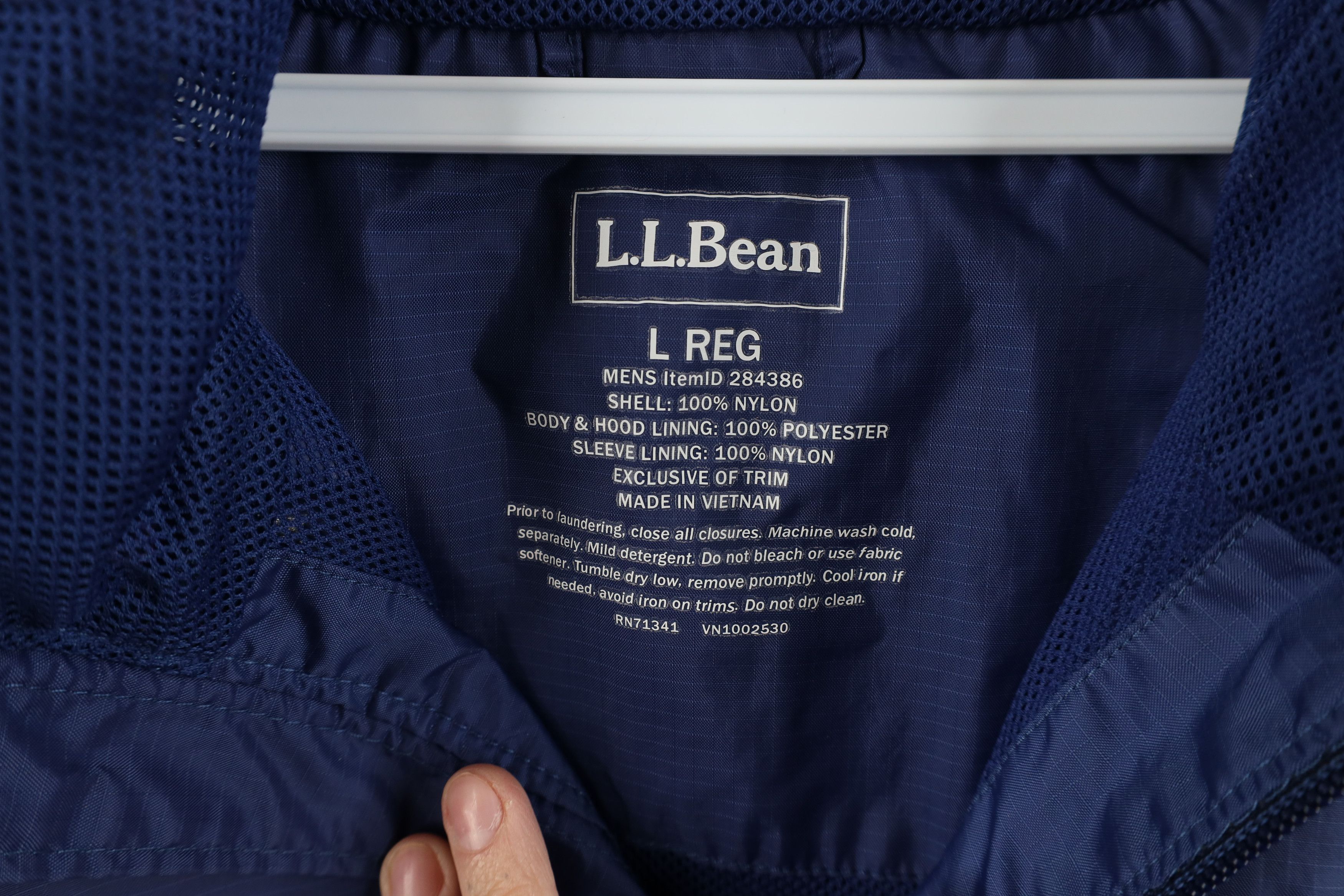 L.L. Bean × Vintage Vintage LL Bean Ripstop Hooded Rain Windbreaker Jacket Blue Size US L / EU 52-54 / 3 - 10 Thumbnail