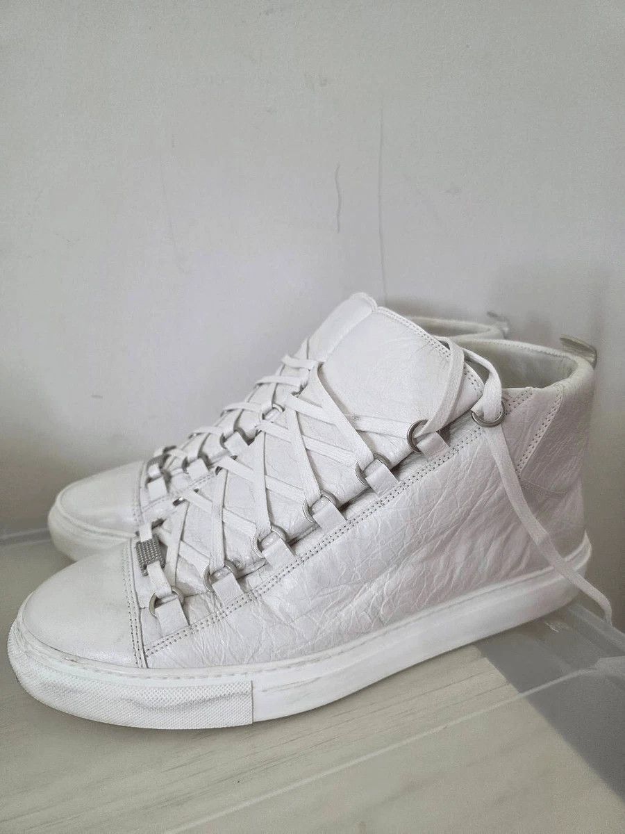 arena high balenciaga arena white low