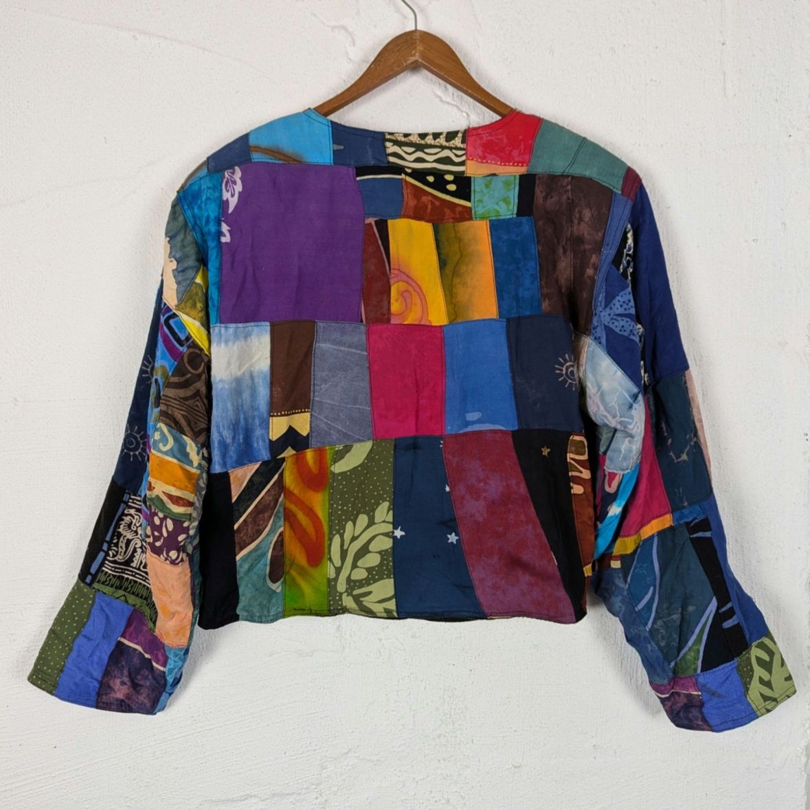 Other Vtg Kosi Bali Collection Patchwork Jacket Womens Medium Boho Size M / US 6-8 / IT 42-44 - 7 Thumbnail