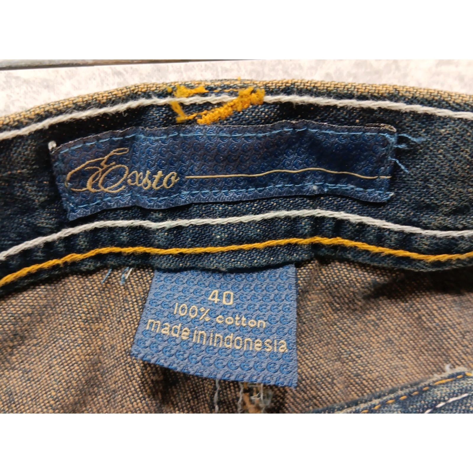 Etro VINTAGE Exsto Jeans 40"×34" Men Wide-Leg 90s Hip Hop Blue Denim 5-Pocket Regular Rise High Baggy Street Wear GUC Size US 40 / EU 56 - 7 Thumbnail
