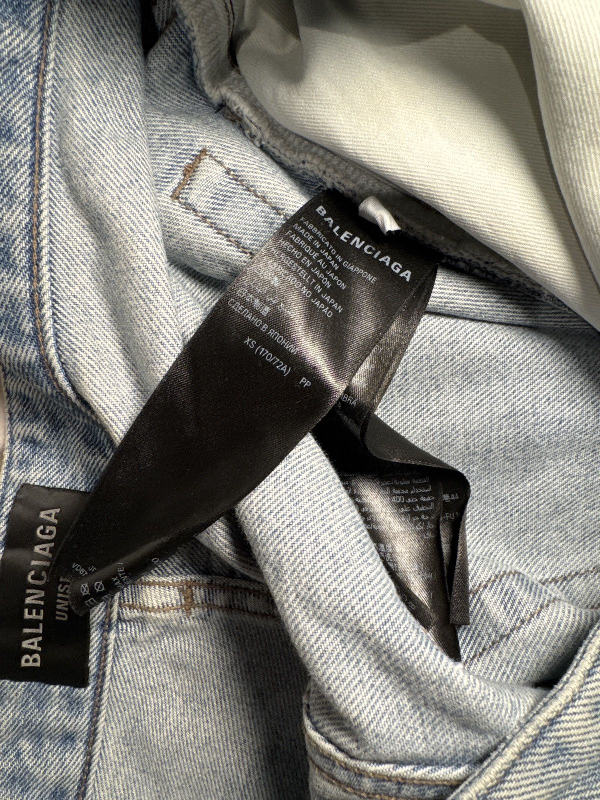 Balenciaga Balenciaga White Logo Embroidered Jeans Size US 30 / EU 46 - 8 Thumbnail