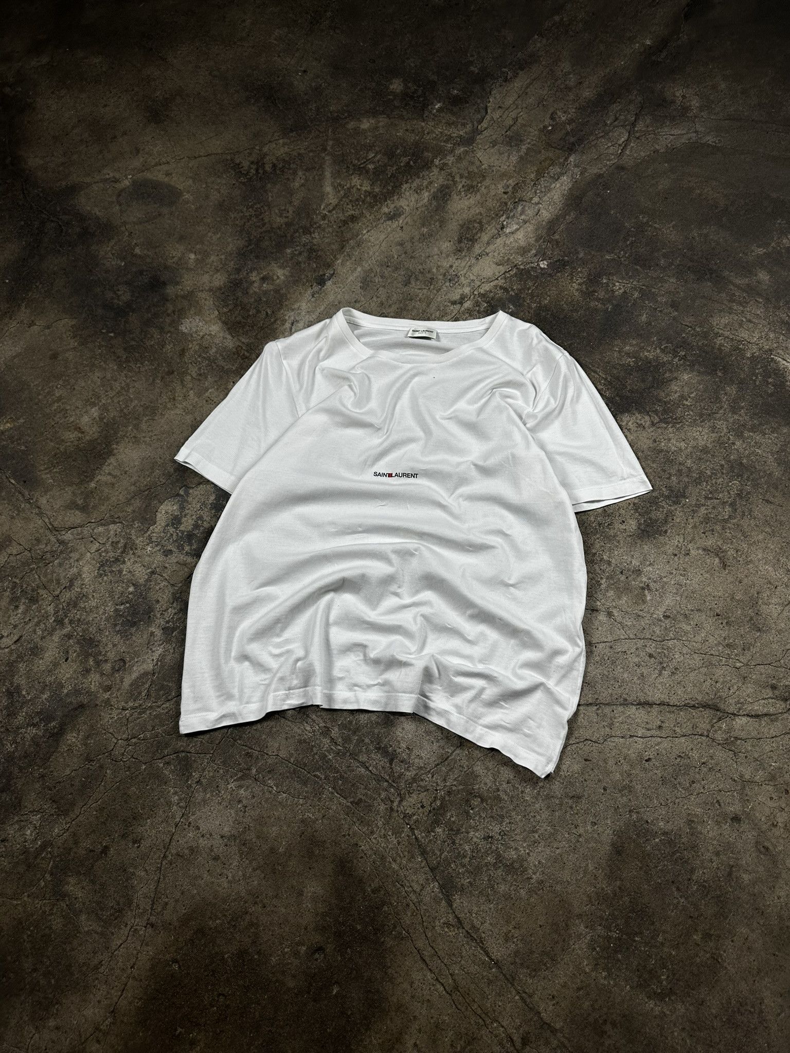 Saint Laurent Paris Saint Laurent Paris Logo Basic T-shirt Size US M / EU 48-50 / 2 - 1 Thumbnail