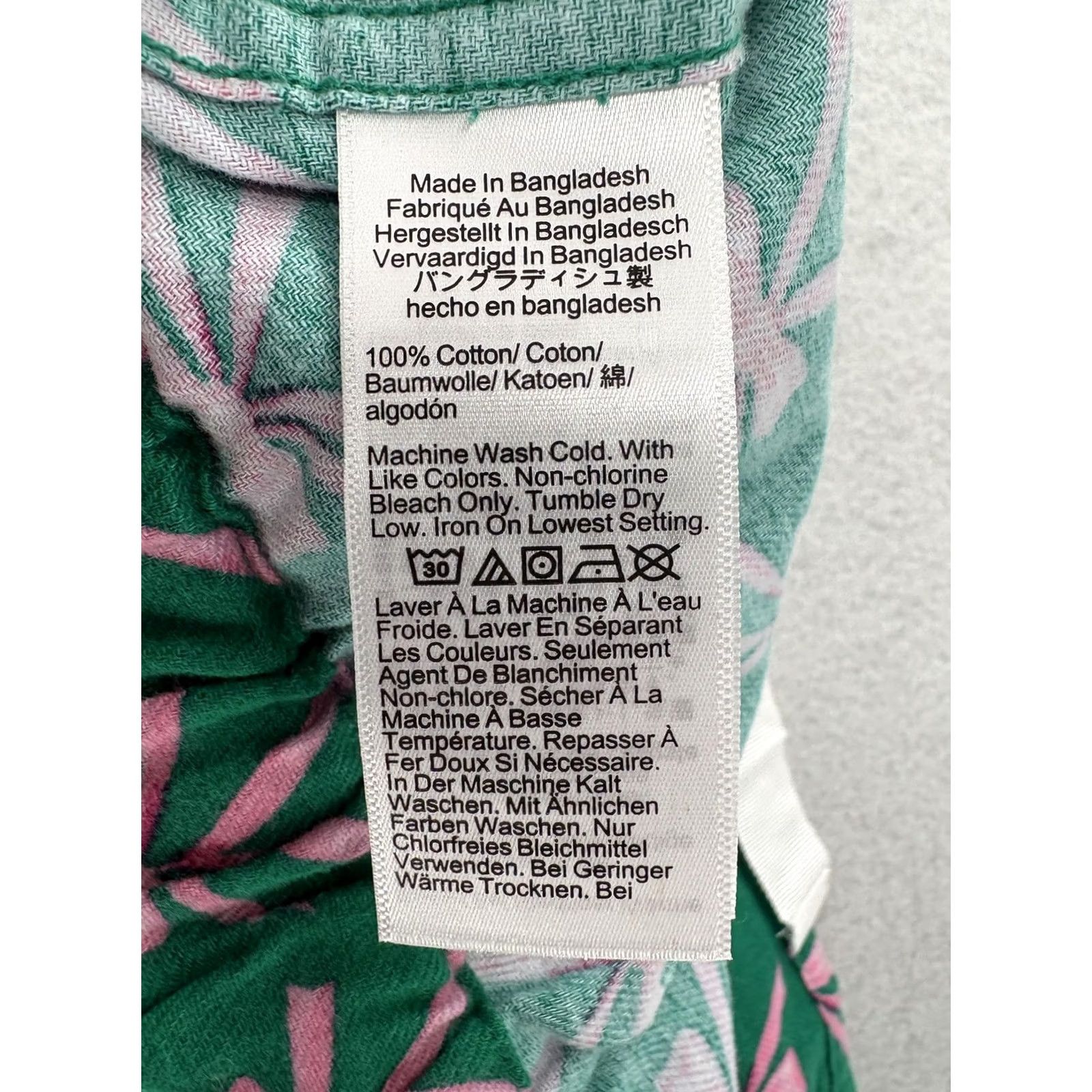 J.Crew J.CREW Flannel Pajama Pants Womens S Green Pink Bow Print Drawstring Lounge Size 28" / US 6 / IT 42 - 5 Thumbnail