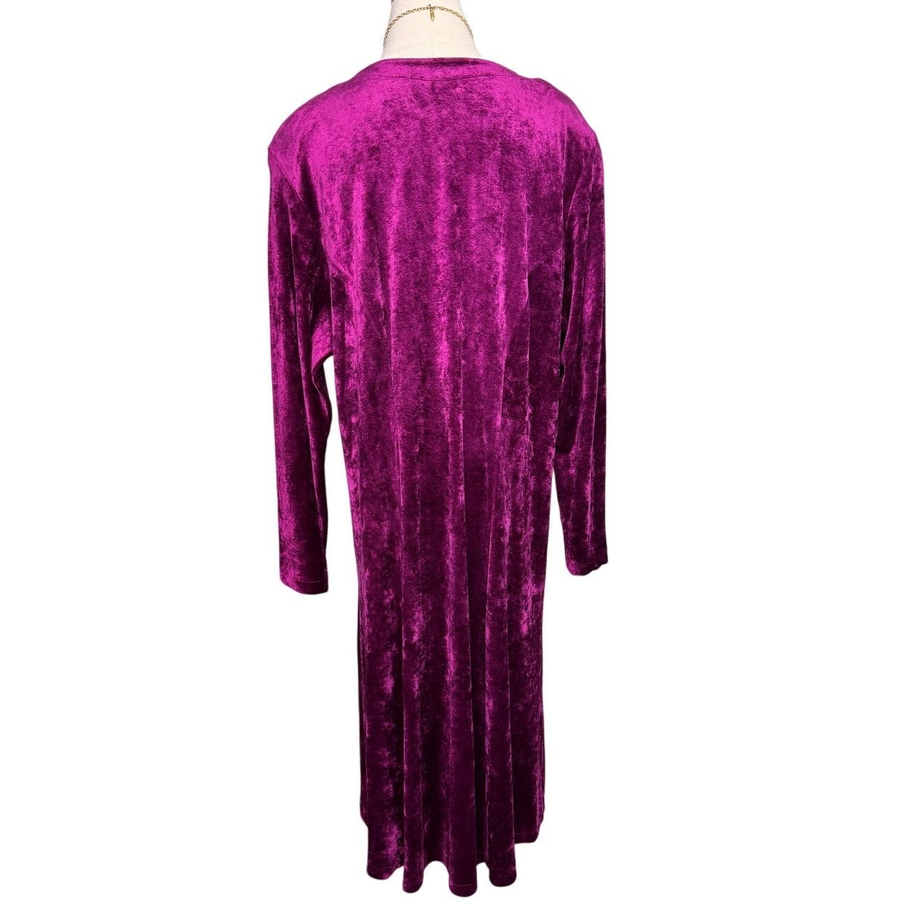 Vintage Vintage velvet jeweled button shift dress size 1 = XL/1X Size XL / US 12-14 / IT 48-50 - 7 Thumbnail