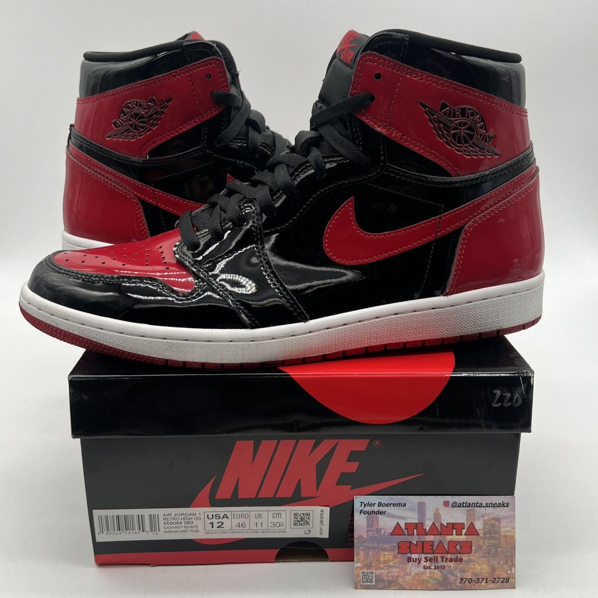 Air Jordan High Patent bred