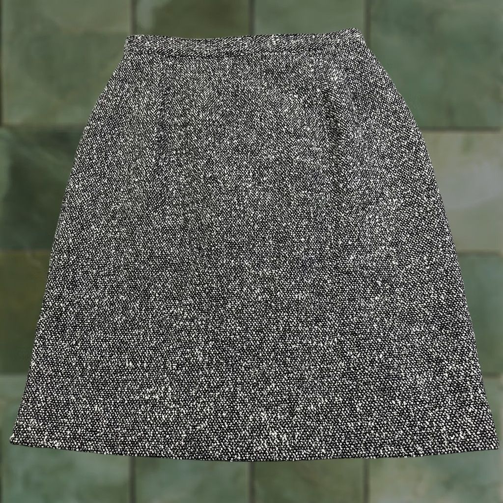 Talbots VINTAGE Talbots Pencil Skirt 4 Black White Wool Lined Knee Length Skirt Women Reduces Workwear Career 90s Mens Womens Girls Size 27" / US 4 / IT 40 - 1 Thumbnail