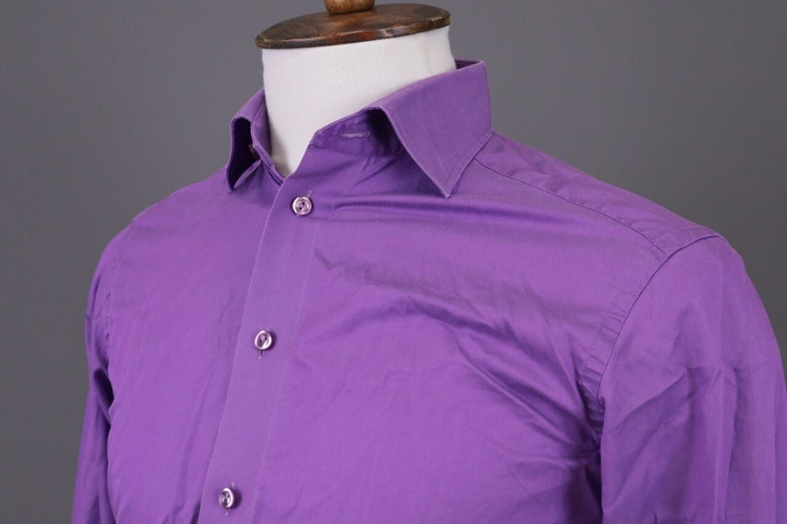 Eton Eton Contemporary Purple Sweden Shirt Size 38 / 15 Size US M / EU 48-50 / 2 - 9 Thumbnail