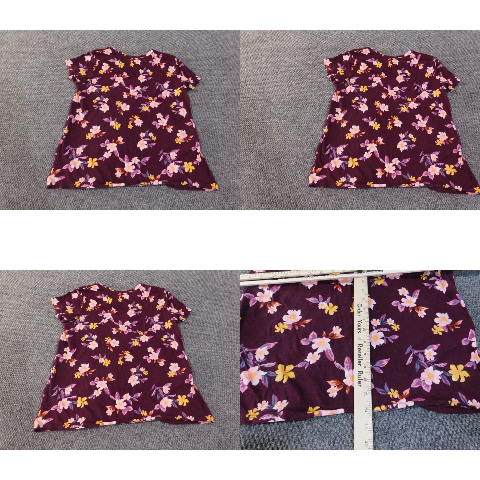 Victoria's Secret Victoria's Secret Pink Shirt Blouse Womens L Purple Floral Coastal Casual Dog Trim Size L / US 10 / IT 46 - 8 Thumbnail