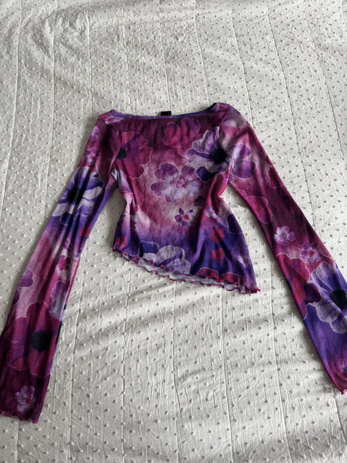 Urban Outfitters Asymmetrical floral mesh skirt + top set 🌸 Size S / US 4 / IT 40 - 3 Thumbnail