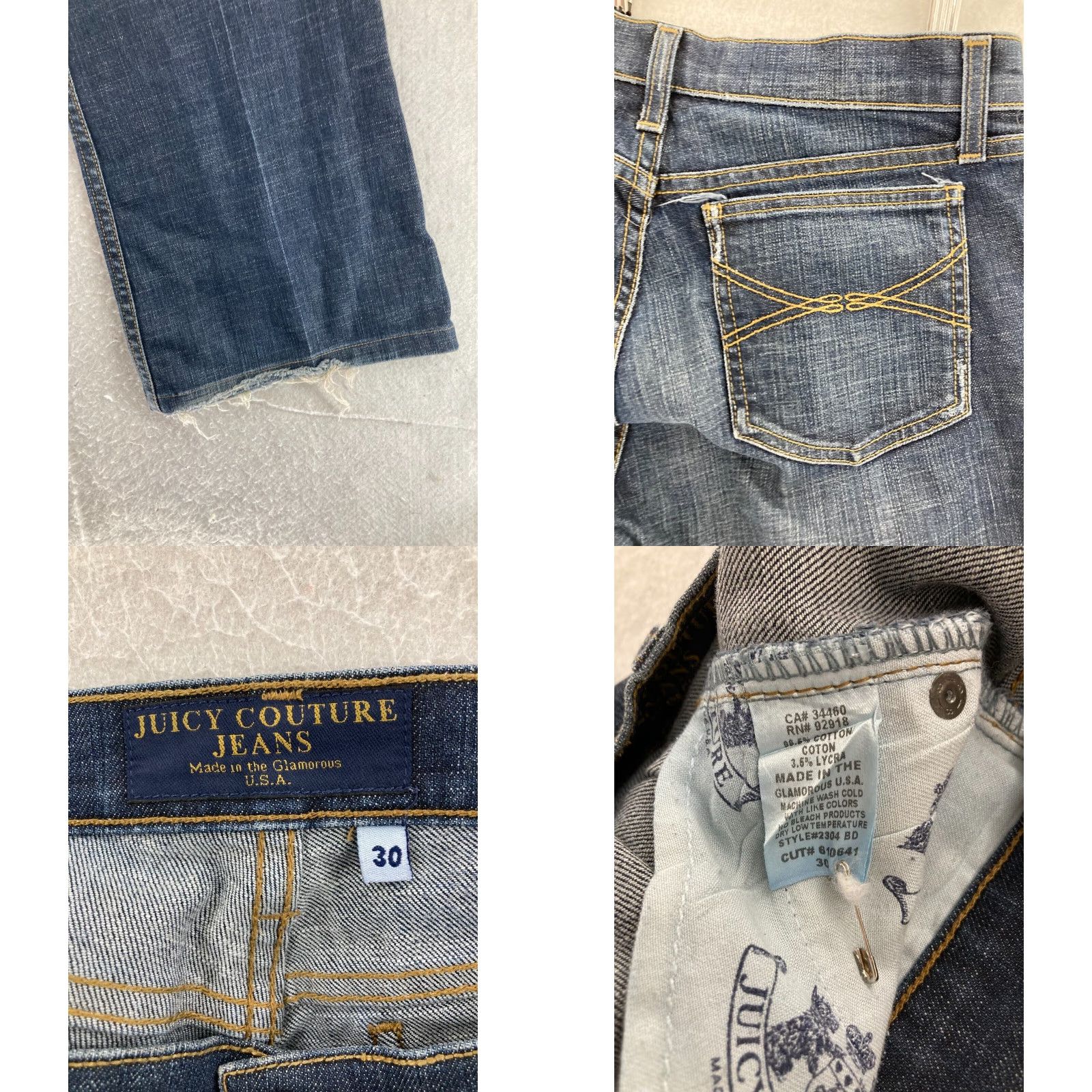 Juicy Couture VINTAGE Juicy Couture Jeans Womens 30 Bootcut Denim Blue Made In USA Size 30" / US 8 / IT 44 - 8 Thumbnail