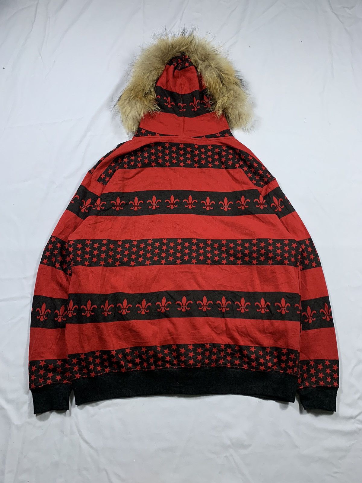 14th Addiction × If Six Was Nine × KMRii Japanese Rank Up Stripe Star Zip Fur Hoodie Size US XXL / EU 58 / 5 - 3 Thumbnail