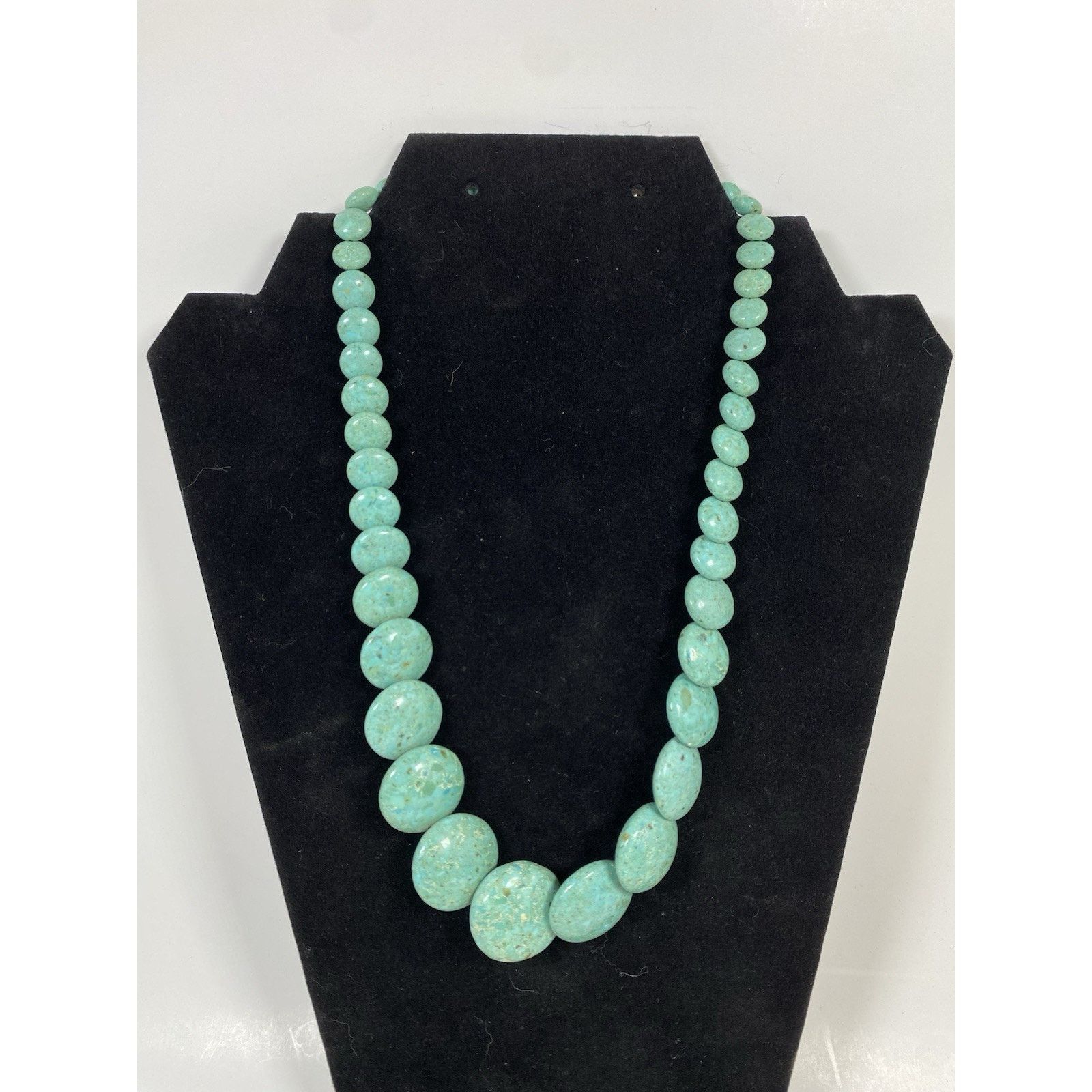 Other Graduated Beaded Turquoised Necklace w/ 925 Clasp Size ONE SIZE - 1 Thumbnail