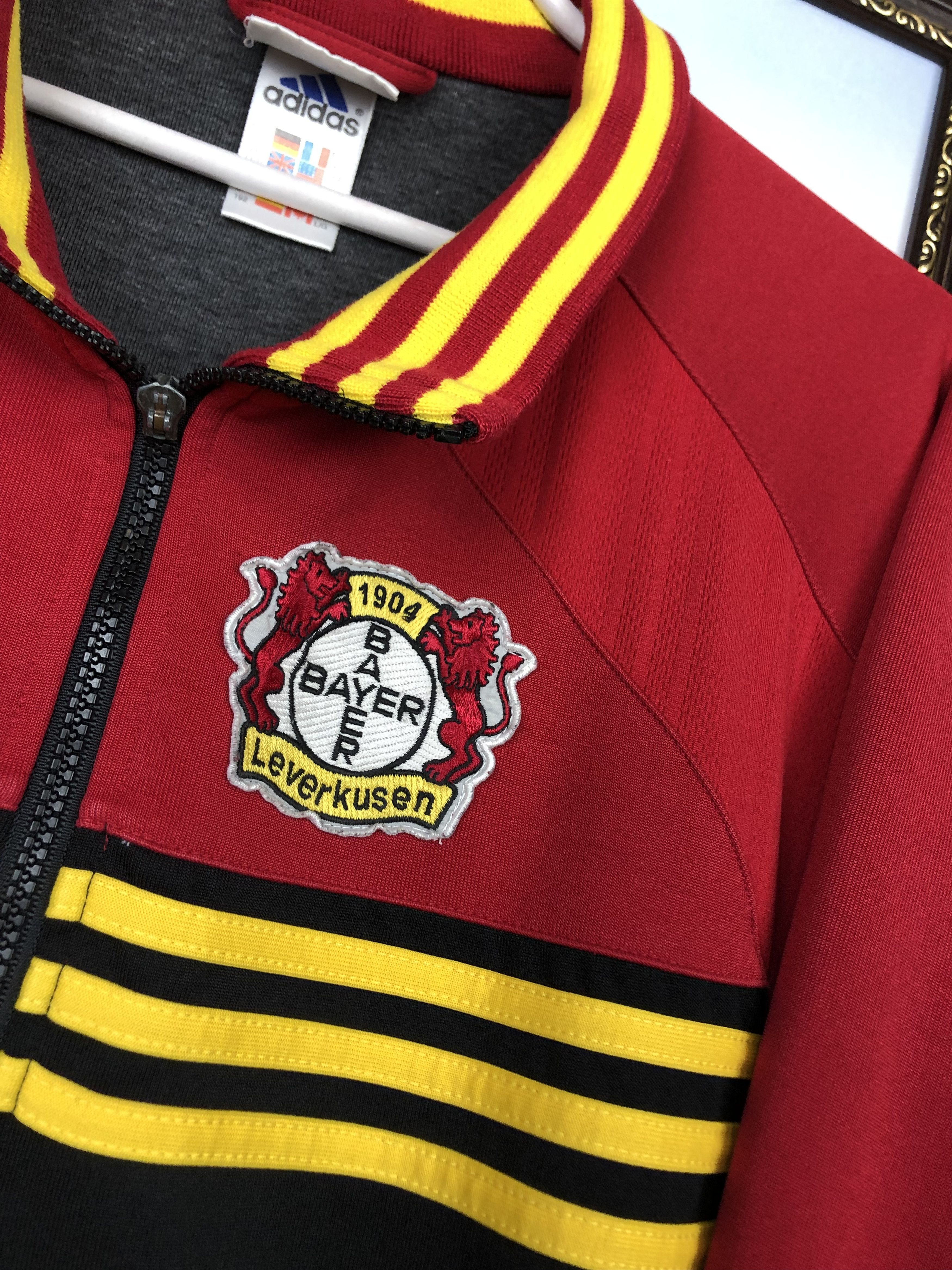 Adidas Vintage Adidas Bayer Leverkusen Football Jacket Soccer Track Size US L / EU 52-54 / 3 - 3 Thumbnail