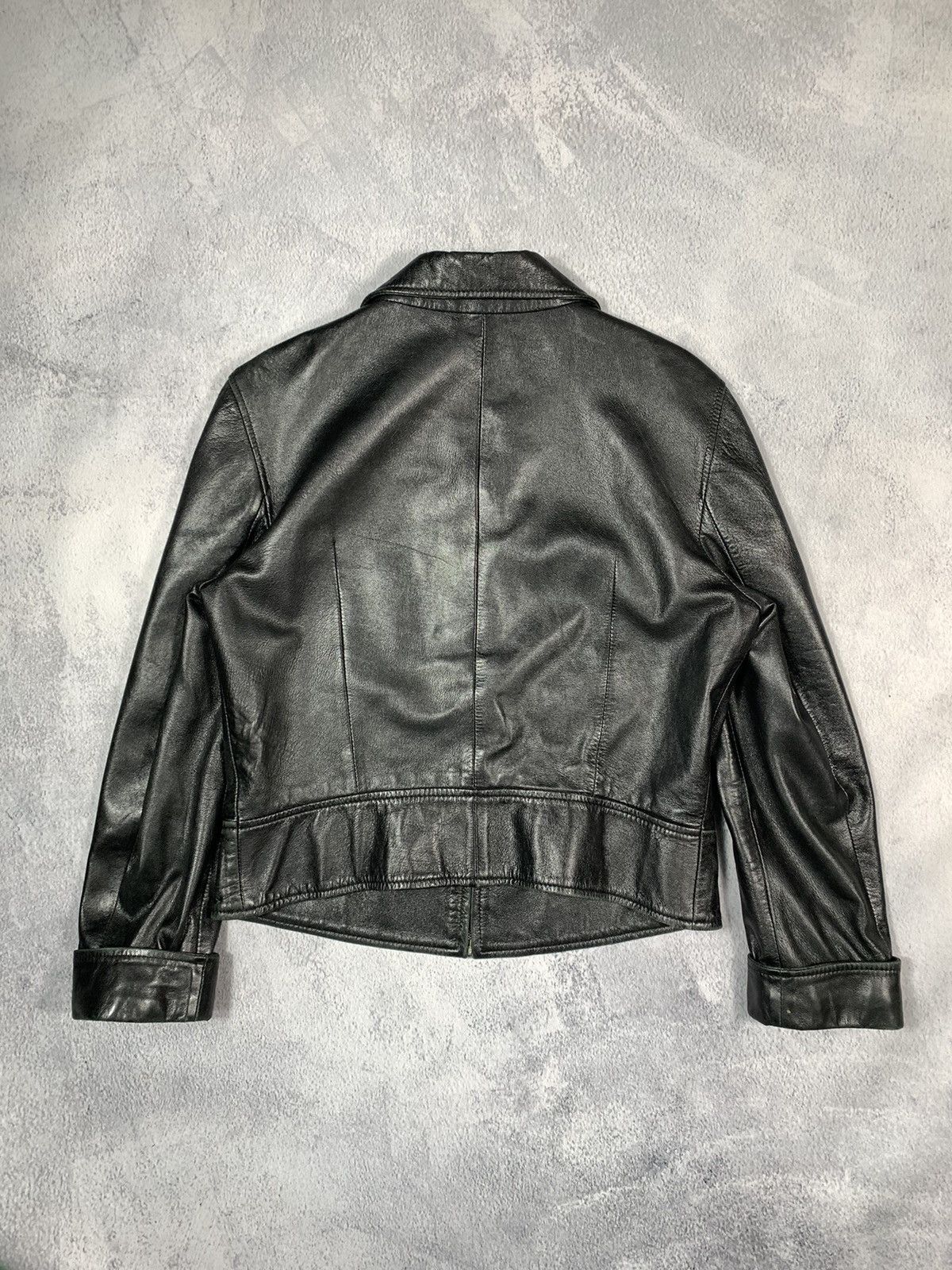Trussardi × Vintage Vintage 90s Trussardi leather jacket blazer opium bondage Size L / US 10 / IT 46 - 9 Thumbnail