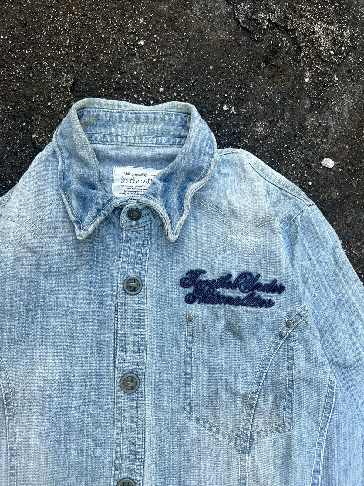 If Six Was Nine In The Attic Hesitation Forbidden Denim Shirt Jacket Size US M / EU 48-50 / 2 - 9 Thumbnail