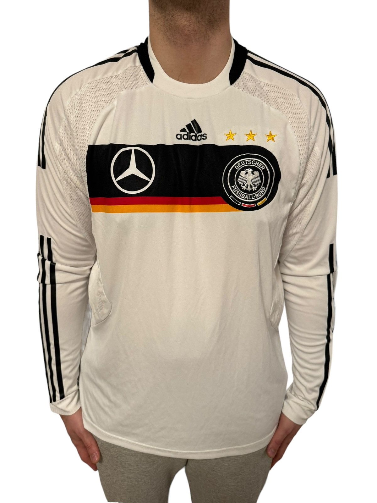 image of Adidas 2008-09 Germany Home Training Soccer Jersey XL in White, Men's