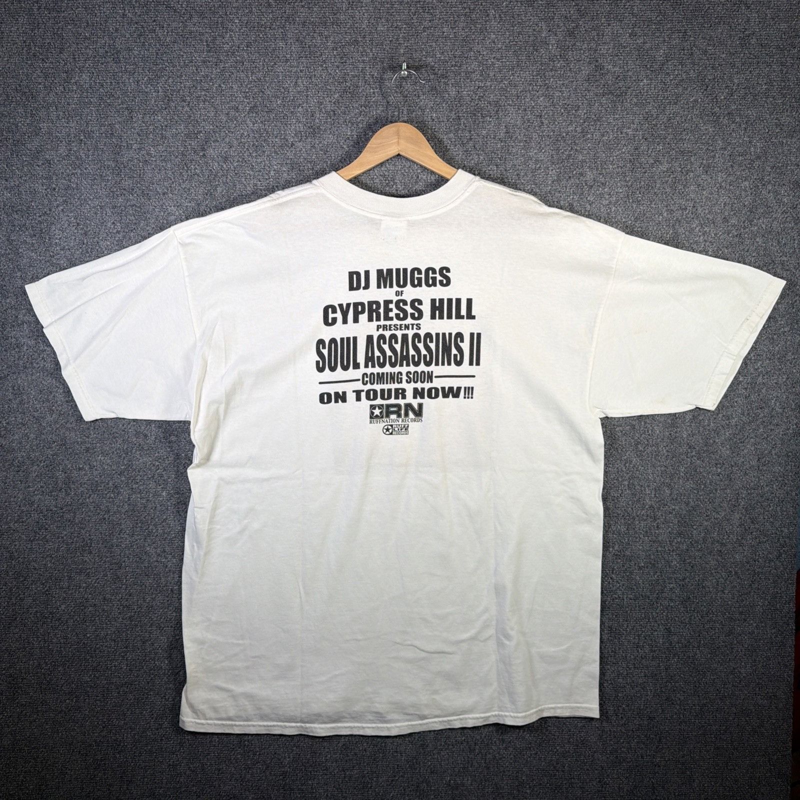 Rap Tees Vintage Cypress Hill Shirt Mens 2XL White 90s DJ Muggs Rap T Size US XXL / EU 58 / 5 - 2 Thumbnail