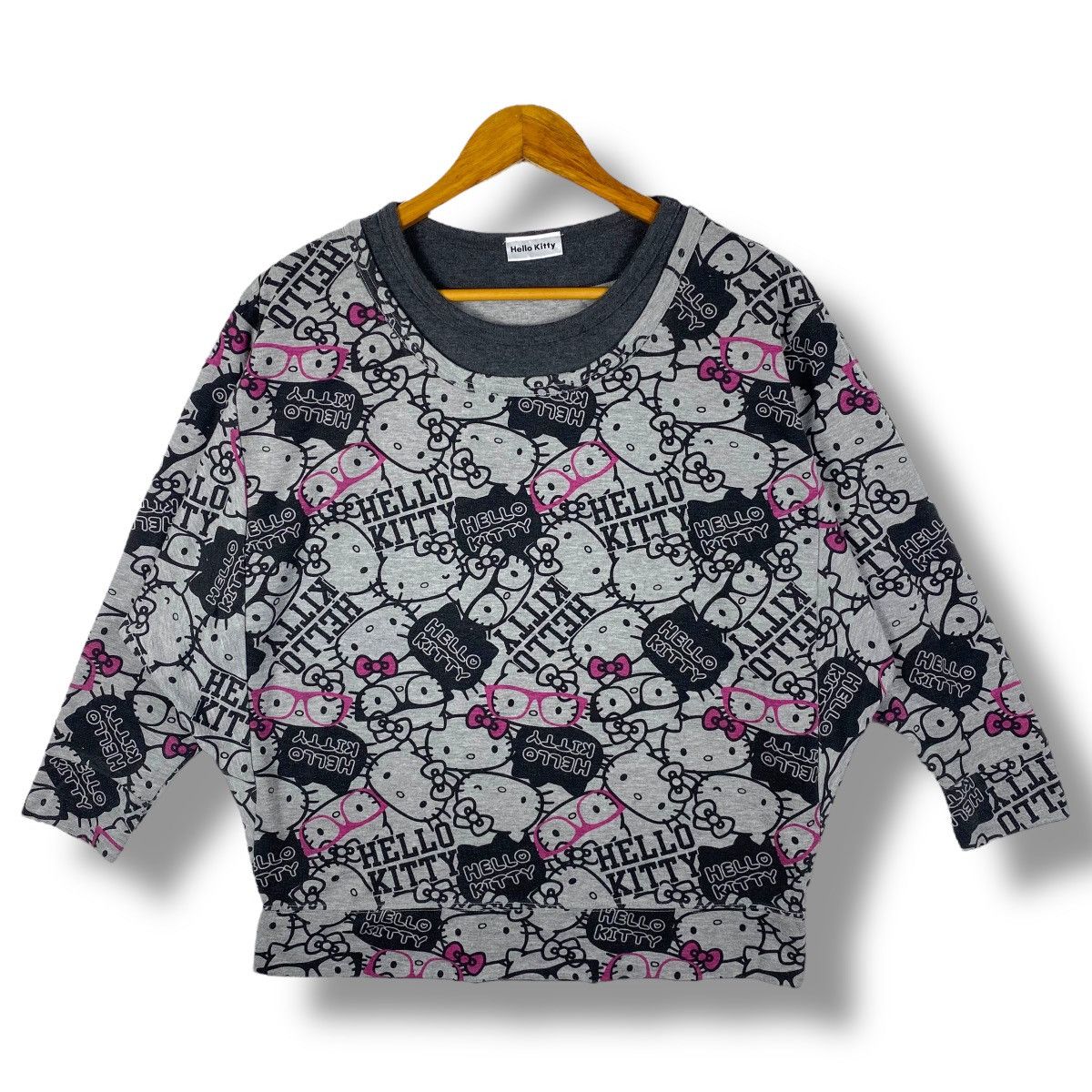 Cartoon Network Vintage HELLO KITTY Fullprint Cartoon Women Tops Sweatshirt Size L / US 10 / IT 46 - 1 Thumbnail