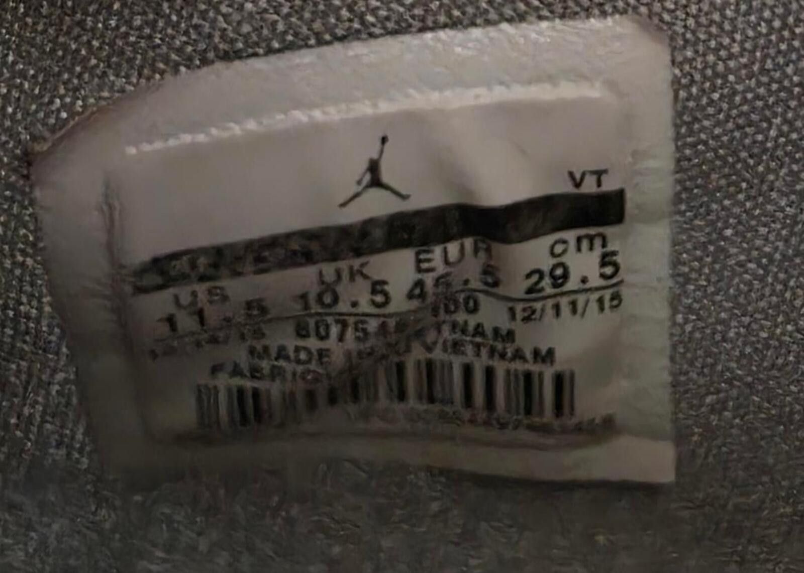 Jordan Brand Nike Air Jordan 5 AM Basketball Shoes White Wolf Grey 11.5 Size US 11.5 / EU 44-45 - 8 Thumbnail