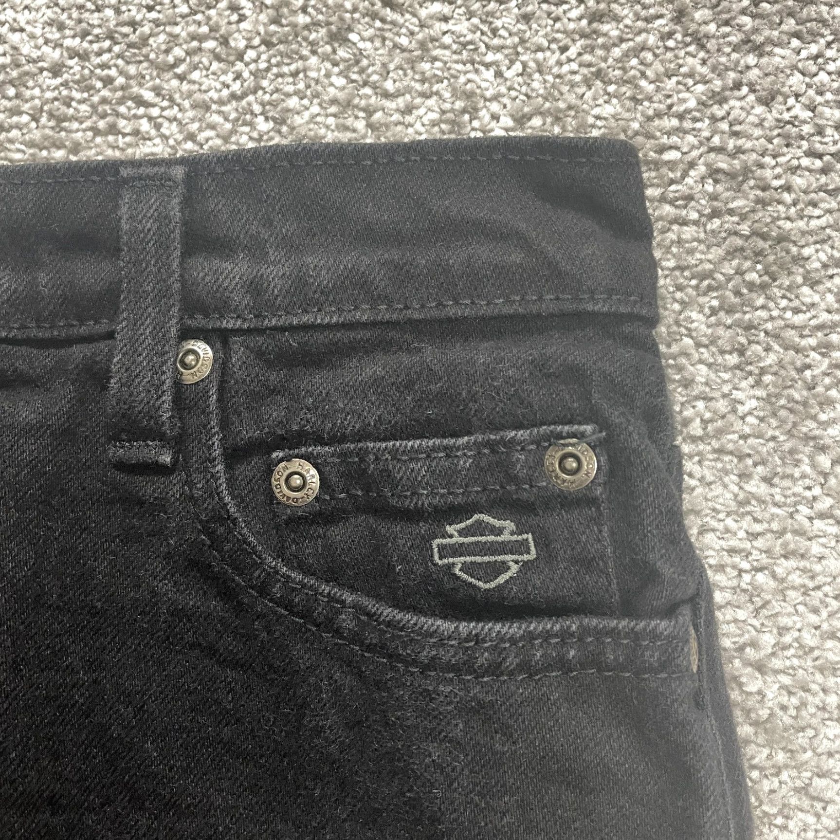 Harley Davidson Harley-Davidson Jeans Denim Straight 4P Women Black 28x28 Vintage? No Size 27" / US 4 / IT 40 - 6 Thumbnail