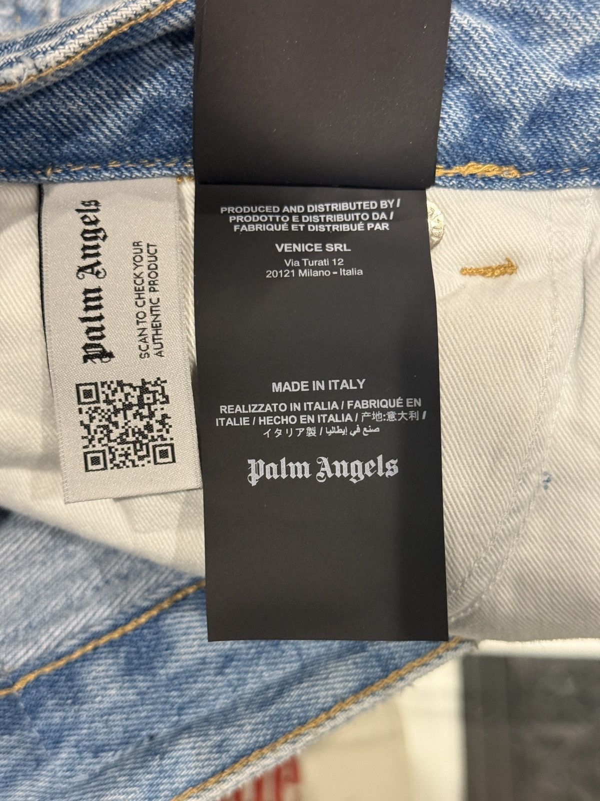 Palm Angels Palm Angels Logo Patch Jeans Blue Size: 31 Size US 31 - 9 Thumbnail