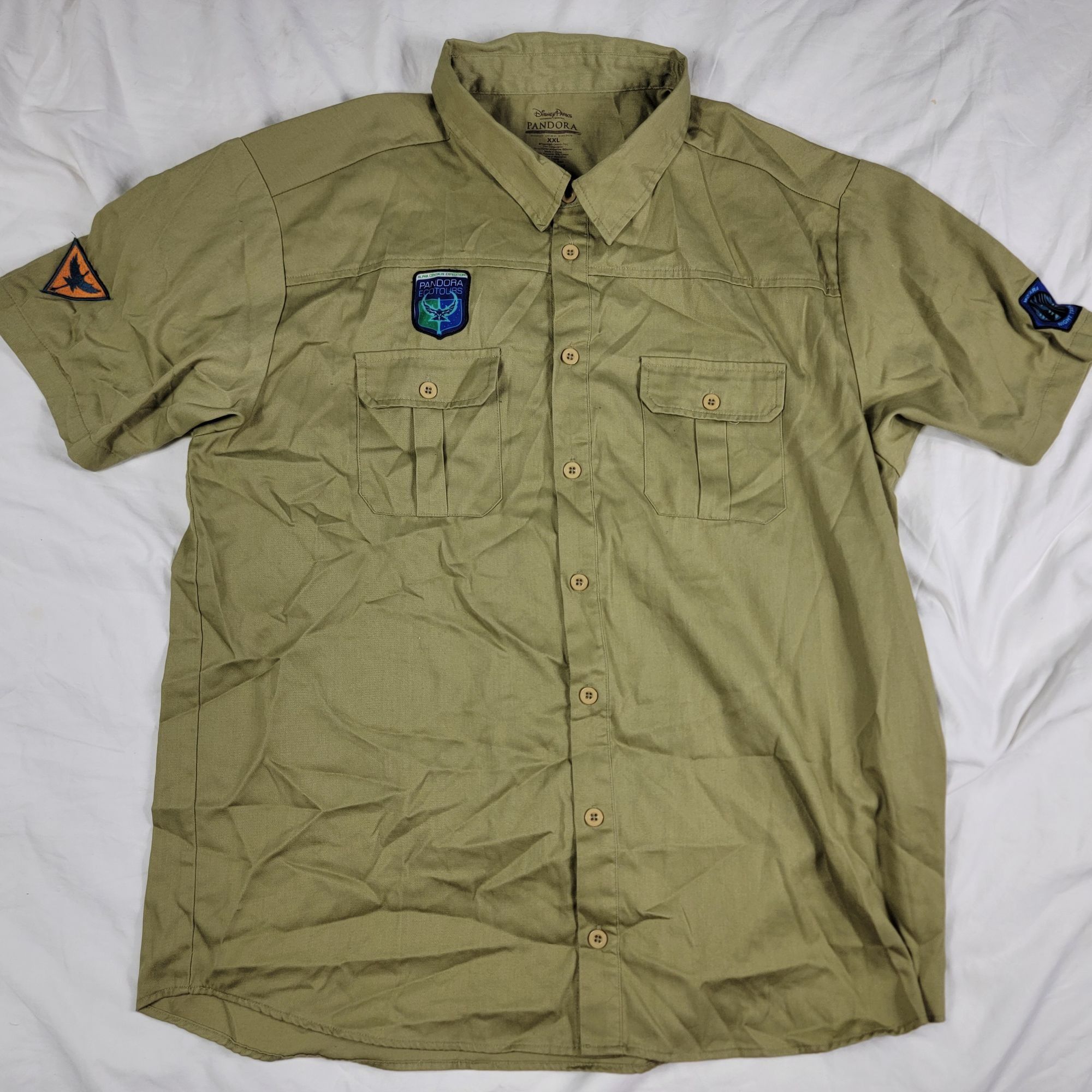 Disney Disney Parks Pandora Mens XXL Green Button Shirt The World O Size US XXL / EU 58 / 5 - 1 Thumbnail