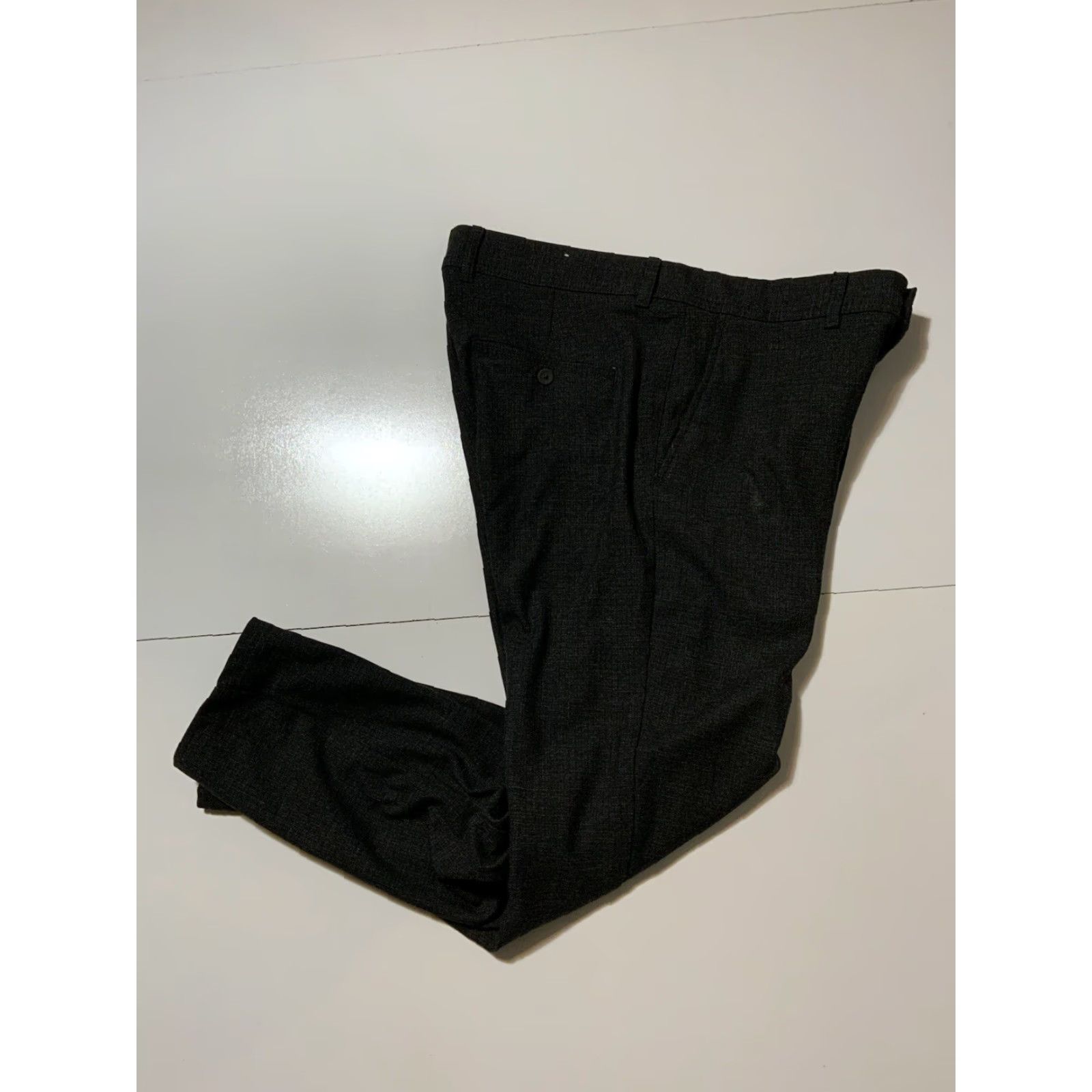 Zara Zara Men Pants Flat Front Charcoal Grey Stretch Polyester Blend 32 Regular Inseam 29 Pants Mens Size 32 Gray Size US 32 / EU 48 - 2 Thumbnail