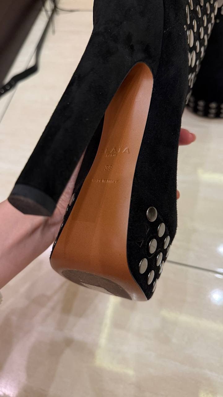 Alaia ALAIA Black Suede Stud Platform Booties Size 39 Size US 9 / IT 39 - 7 Thumbnail
