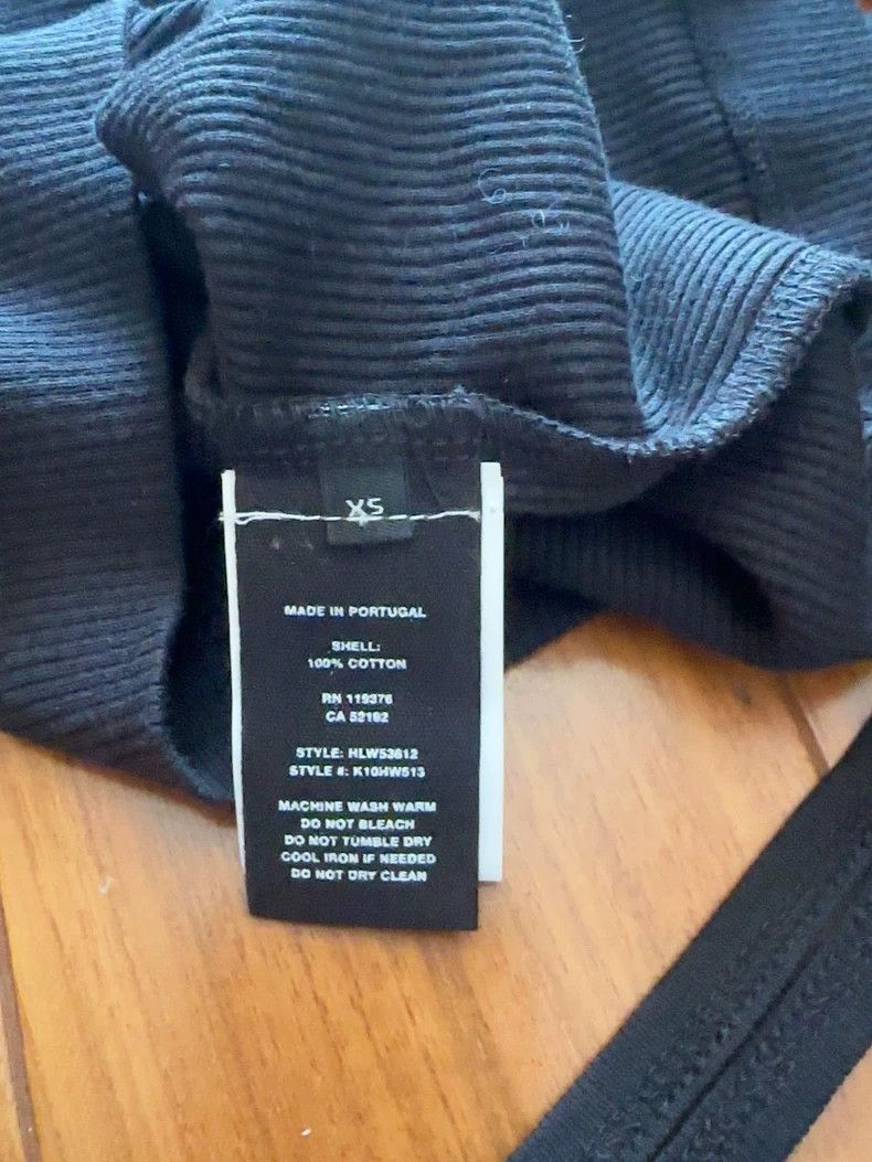 Helmut Lang HELMUT LANG Black tights with short sleeves Size XS / US 0-2 / IT 36-38 - 3 Thumbnail